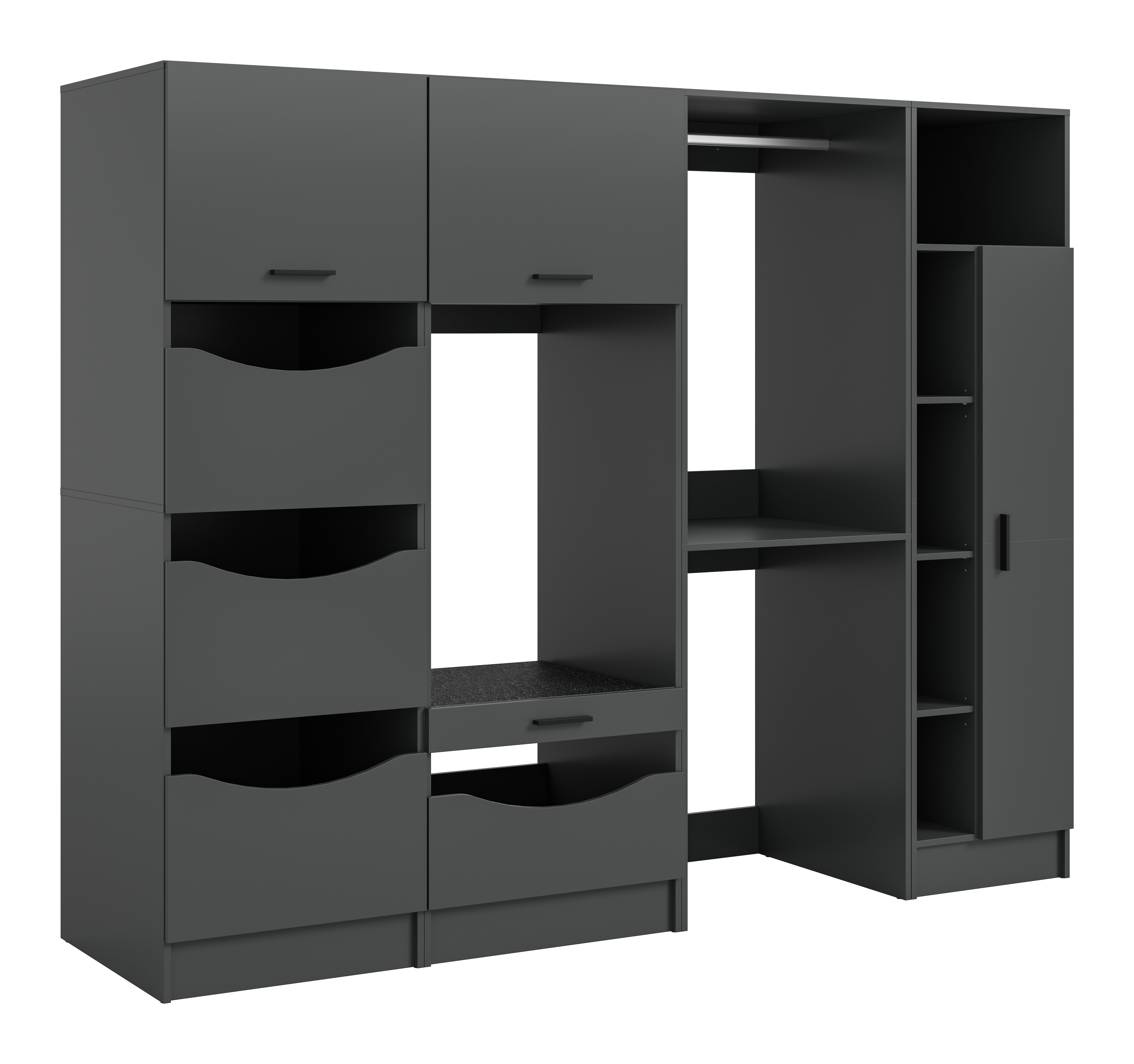 welltime Badmöbel-Set "FALAS, 4-teilig, Hauswirtschaftsraum Set, Breite 248 cm" 1x Wäscheschrank, 2x Waschmaschinenumbauschrank & 1xMehrzweckschrank