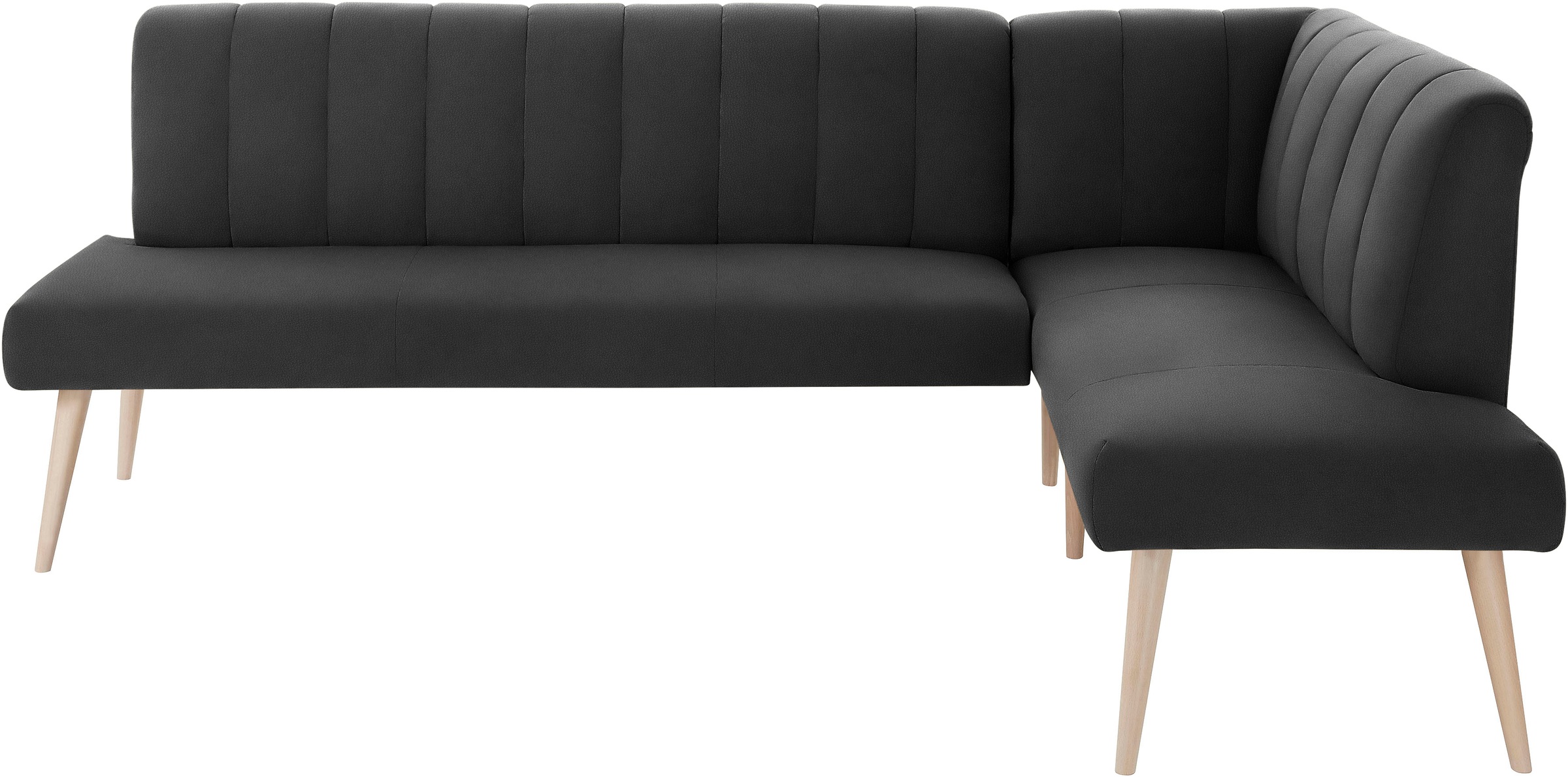 exxpo - sofa fashion Eckbank »Costa, moderne Rückensteppung, bequem und elegant, hoher Holzfuß«, hochwertig verarbeitet, Frei im Raum stellbar