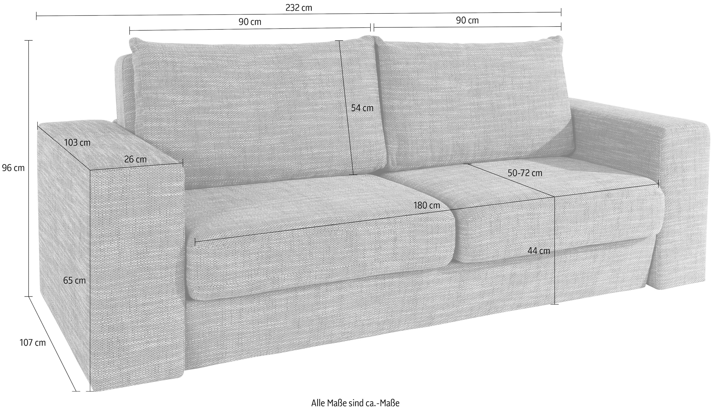LOOKS by Wolfgang Joop 3,5-Sitzer »Looksv«, Verwandlungssofa: aus Sofa wird Sofa mit 2 Hockern