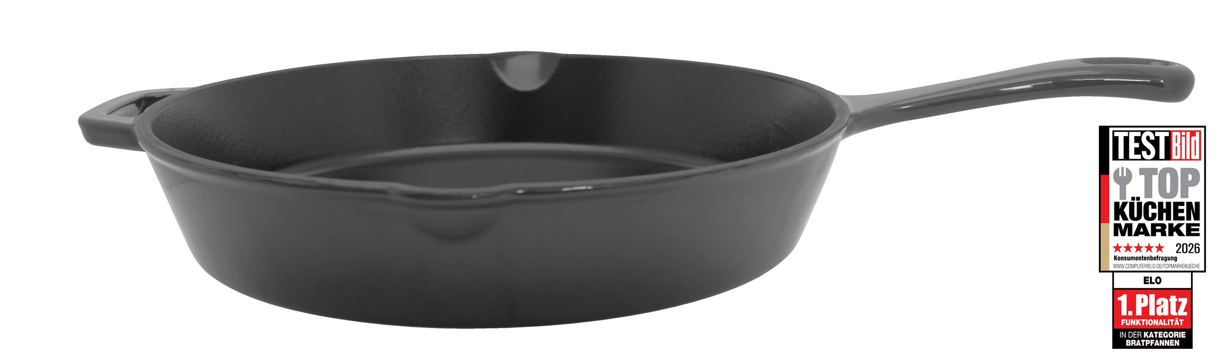 Elo 1100000002199 "Gusseisen Schmorpfanne Ø 28 cm" Gusseisen 1 tlg. Außen emailliert