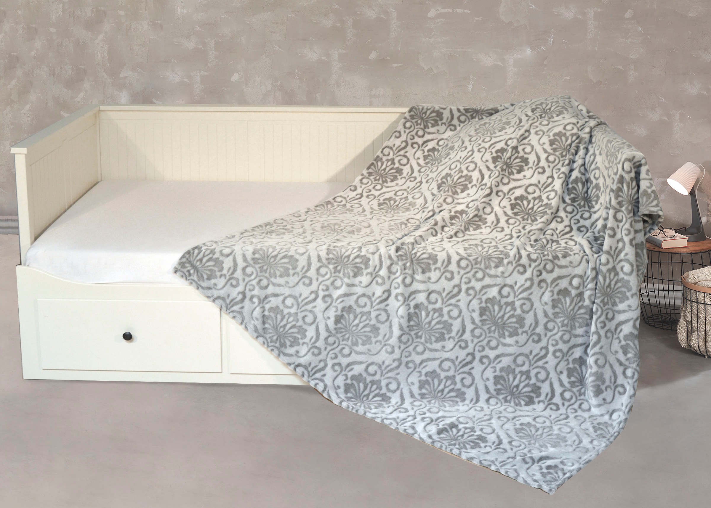 KiNZLER Wohndecke "Kaschmirtouch Ornamente" mit Hoch-Tief Effekt, Kuschelde günstig online kaufen