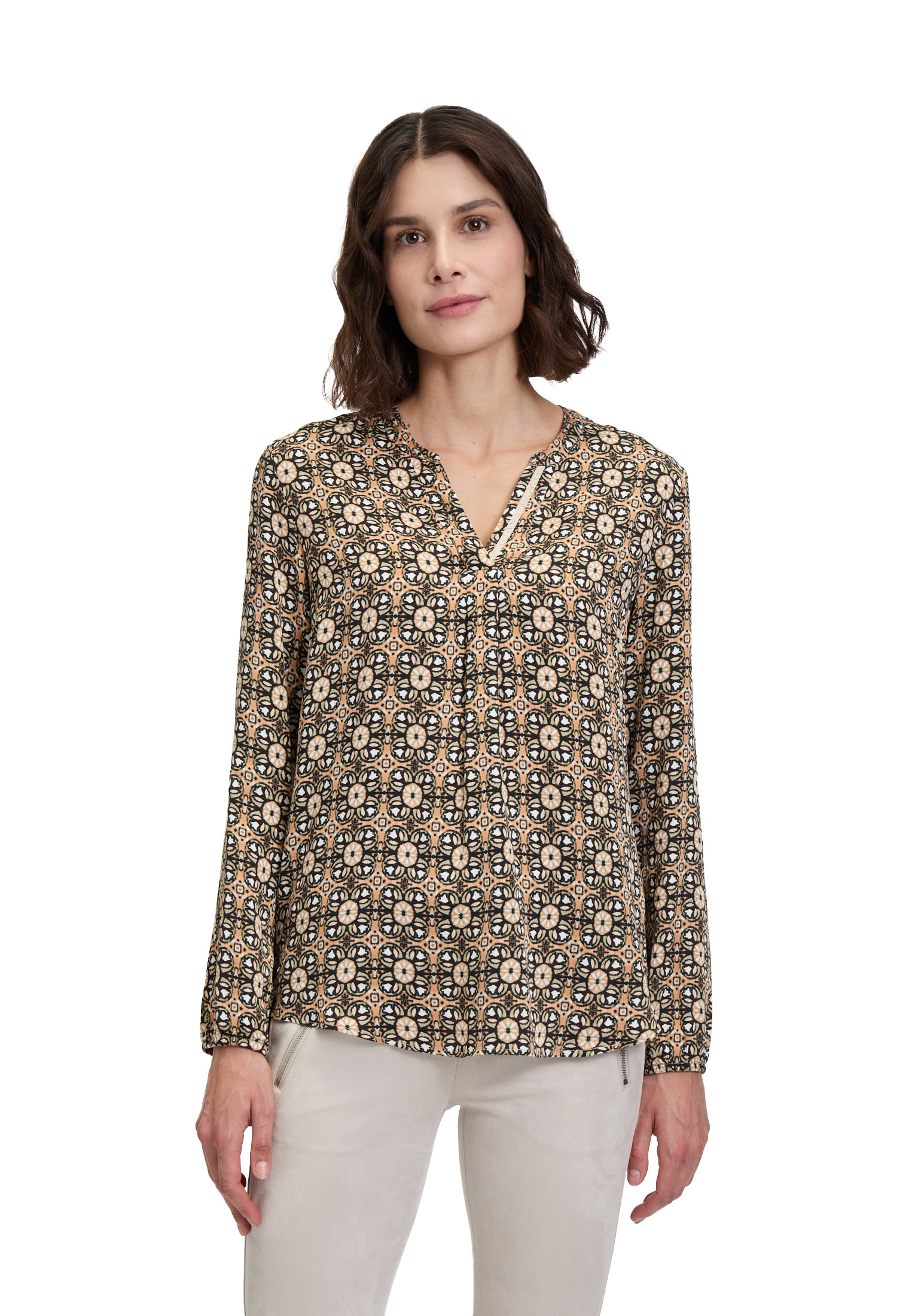 Cartoon Shirtbluse "Damen mit Muster" günstig online kaufen