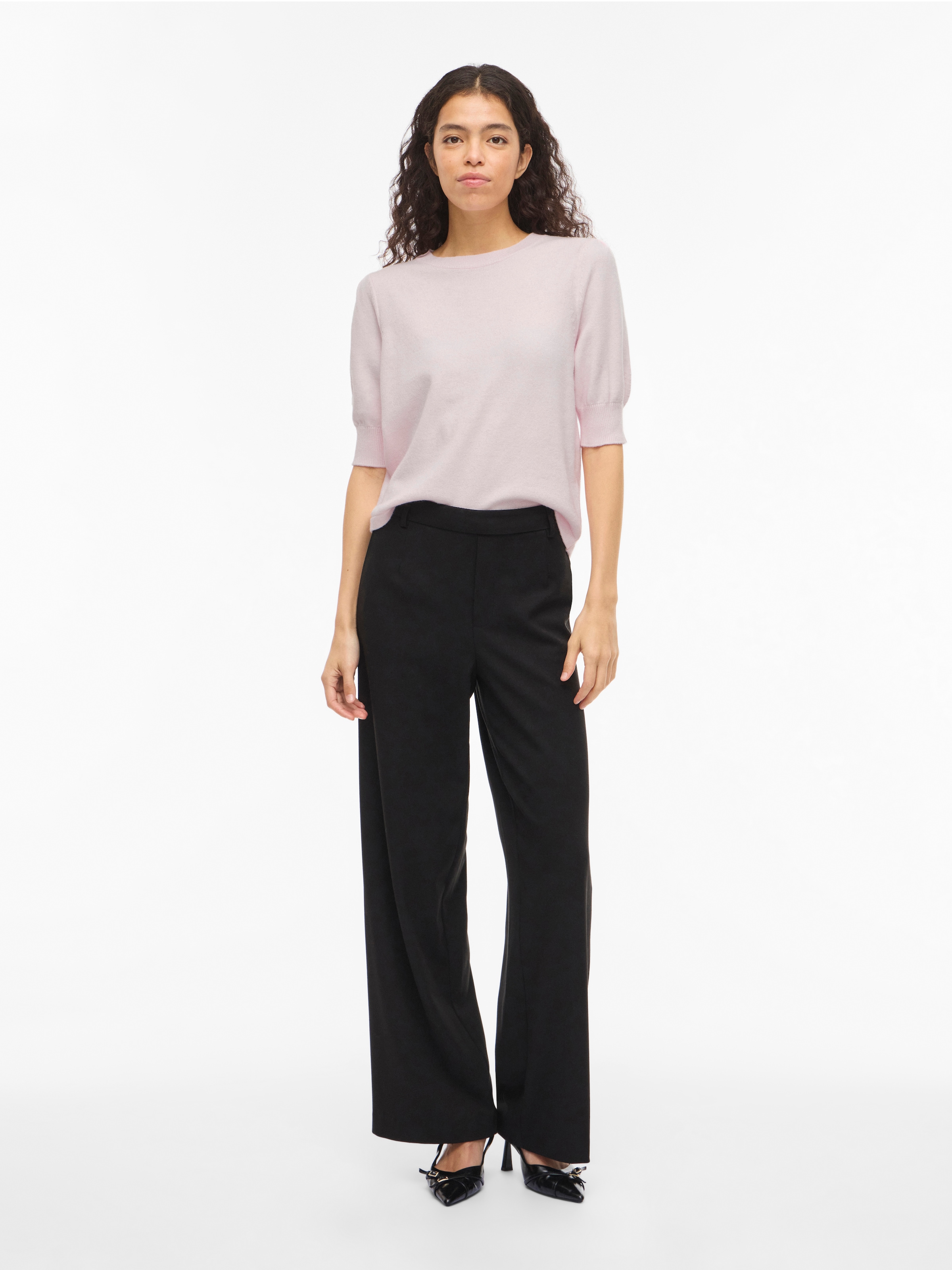 Vila Strickpullover »VIRIL 2/4 SLEEVE O-NECK KNIT TOP - NOOS«