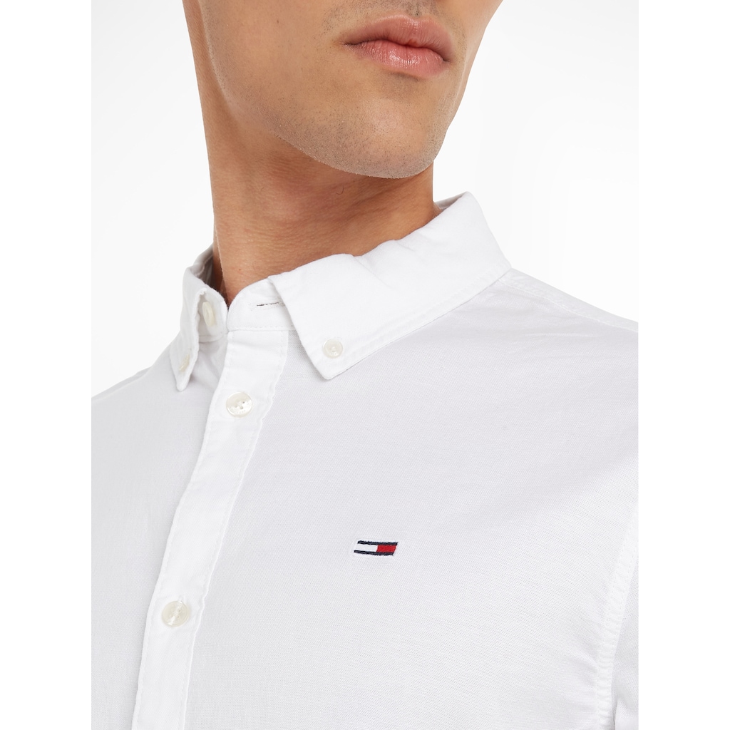 Tommy Jeans Langarmhemd »TJM SLIM STRETCH OXFORD SHIRT«, aus Bio-Baumwolle