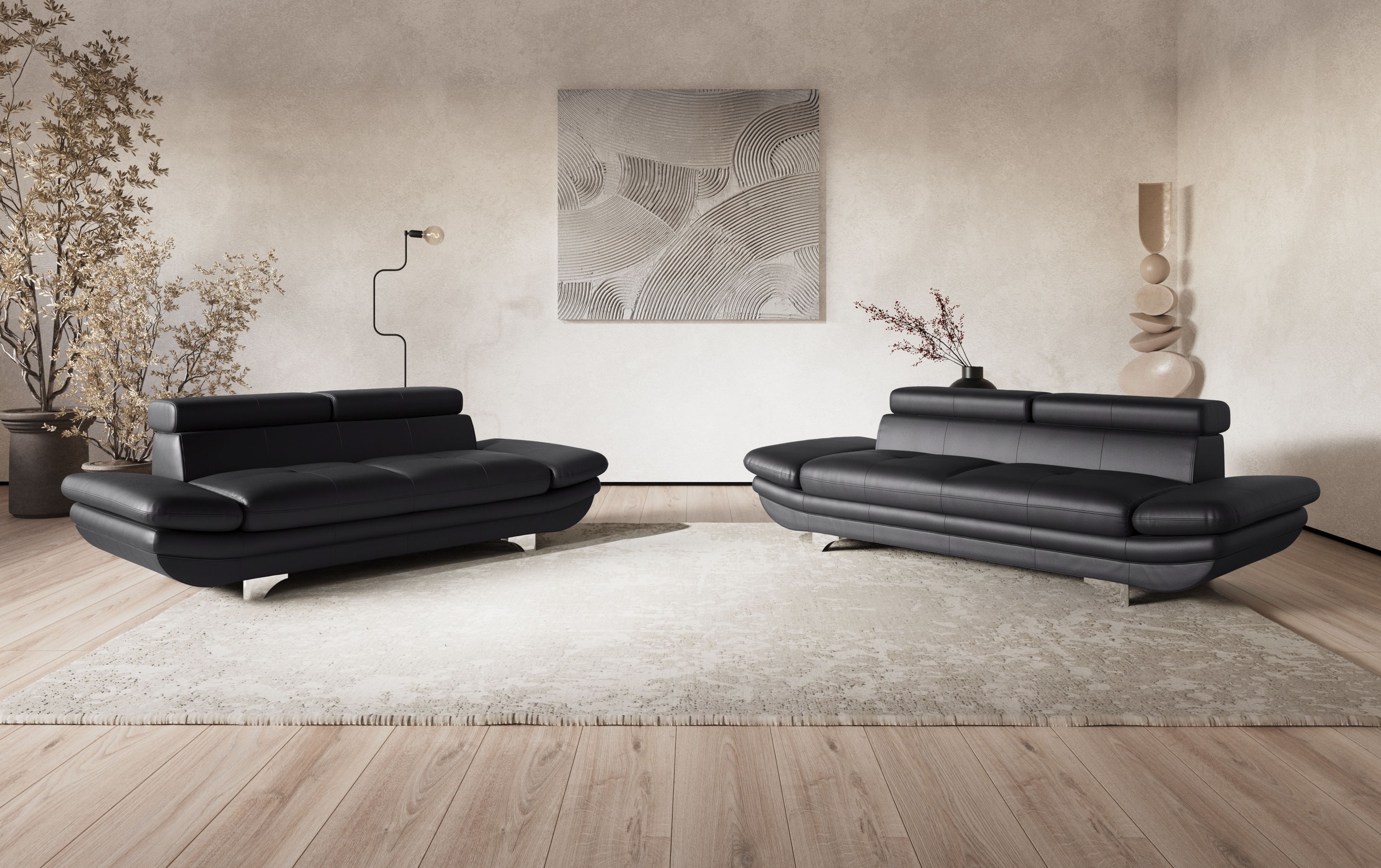 COTTA 2-Sitzer "Enterprise", Big-Sofa, mit Armteilverstellung & Kopfteilver günstig online kaufen