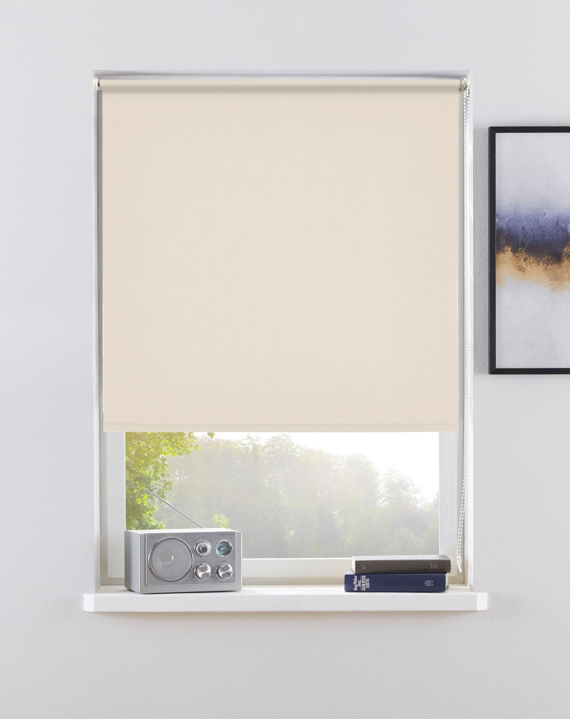 OTTO home Rollo "THEMSE" abdunkelnd Sichtschutz Verdunkelung energiesparend ohne Bohren freihängend Bestseller, Rollo Fenster, Seitenzugrollo, Verdunkelung