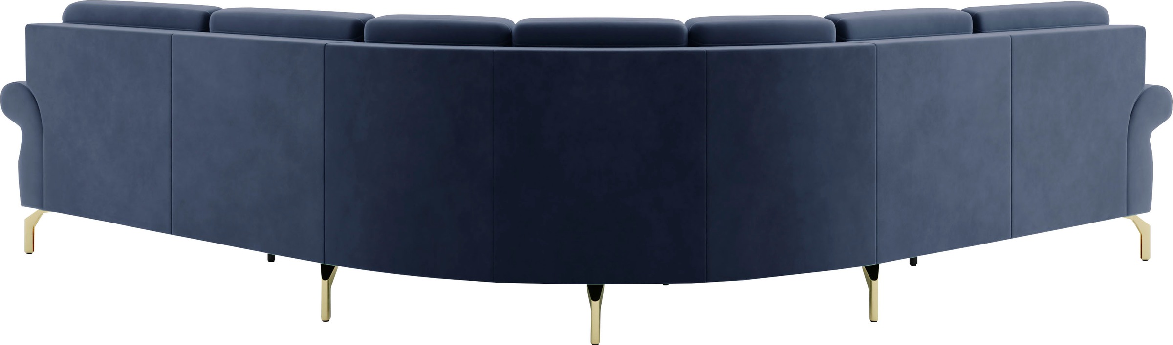 sit&more Ecksofa »Orient 1 L-Form«, inkl. 4 Zierkissen mit Strass-Stein, goldfarbene Metallfüße