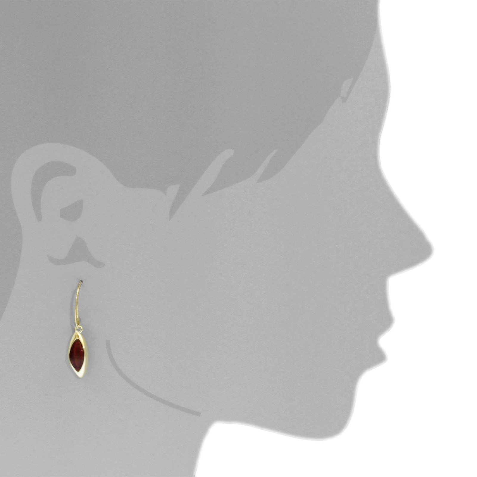Paar Ohrhänger OSTSEE-SCHMUCK "- Tonje - Silber 925/000, vergoldet - Bernstein" Gr. 36, gold (goldfarben, gelb), Ohrringe, Damen, Silber 925 (Sterlingsilber) 5