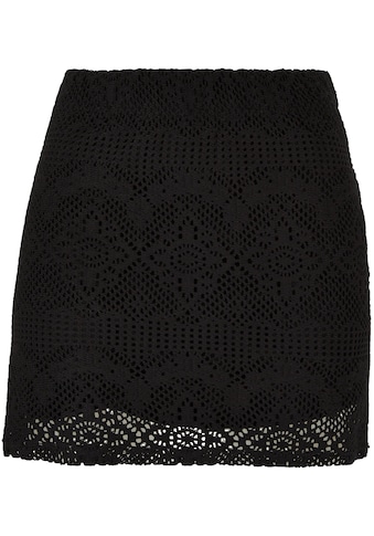 Jerseyrock »Damen Ladies Crochet Lace Mini Skirt«, (1 tlg.)