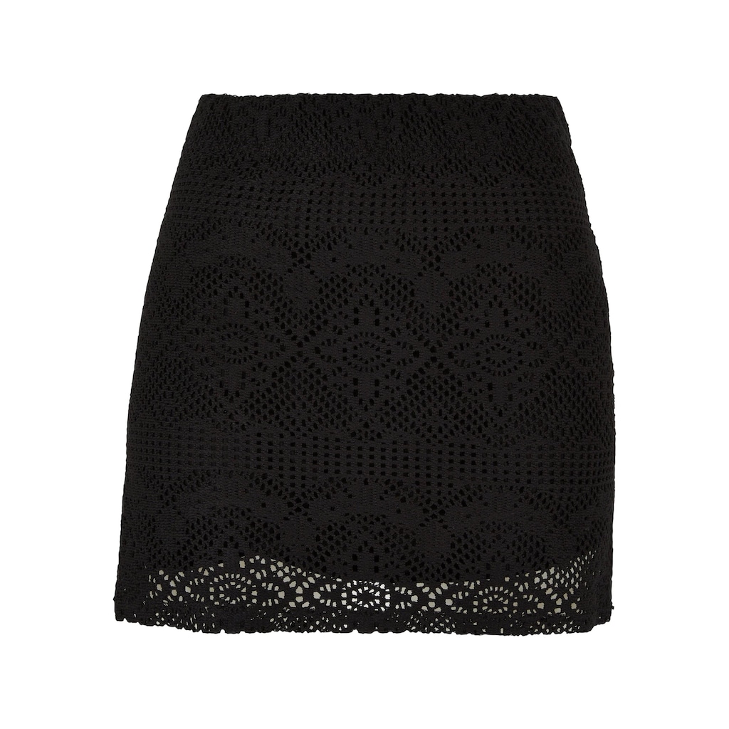 URBAN CLASSICS Jerseyrock »Urban Classics Damen Ladies Crochet Lace Mini Skirt«, (1 tlg.)