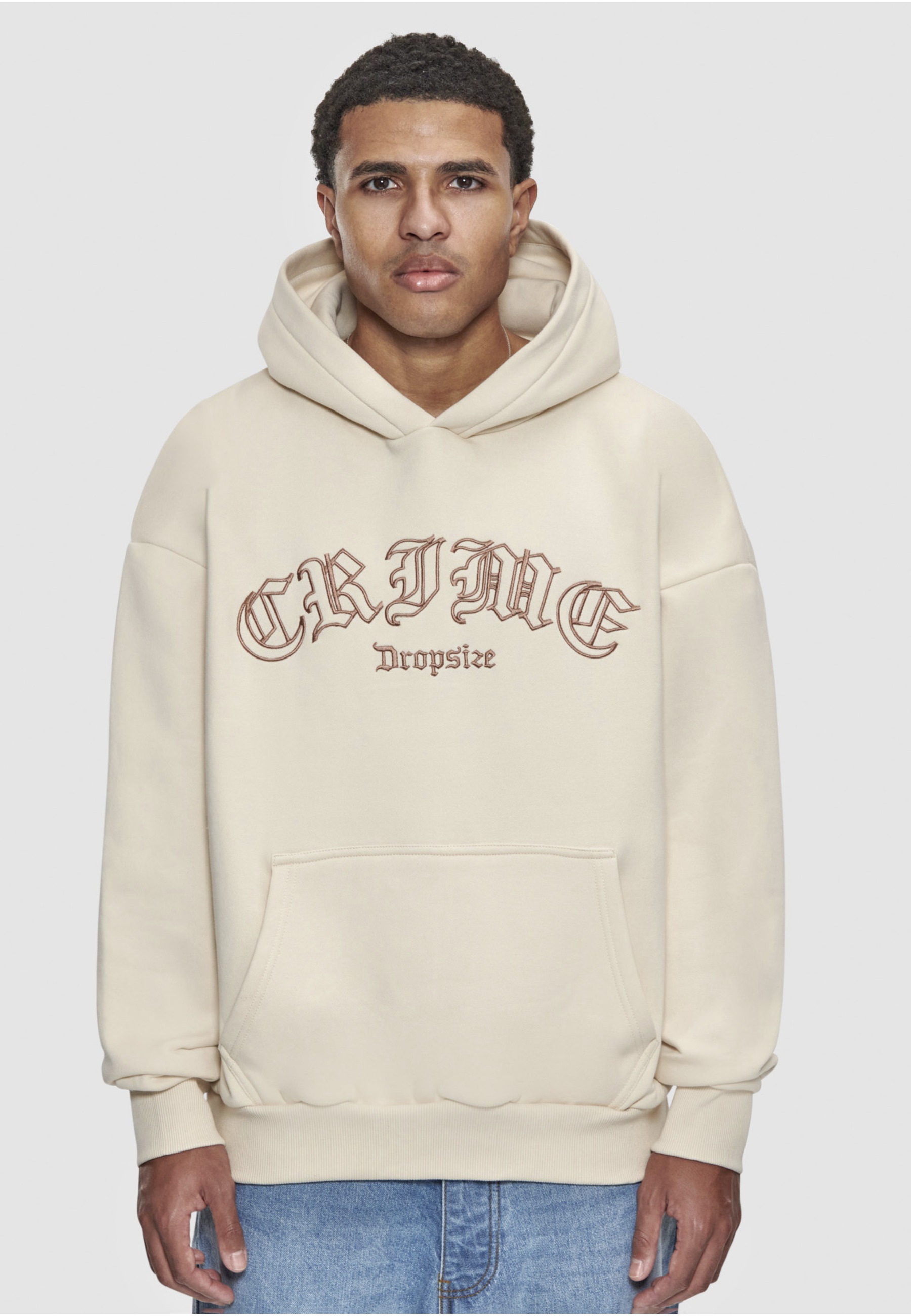 Dropsize Kapuzenpullover »Dropsize Herren Dropsize Heavy Oversize Crime Outline Hoodie« 1 Stk.
