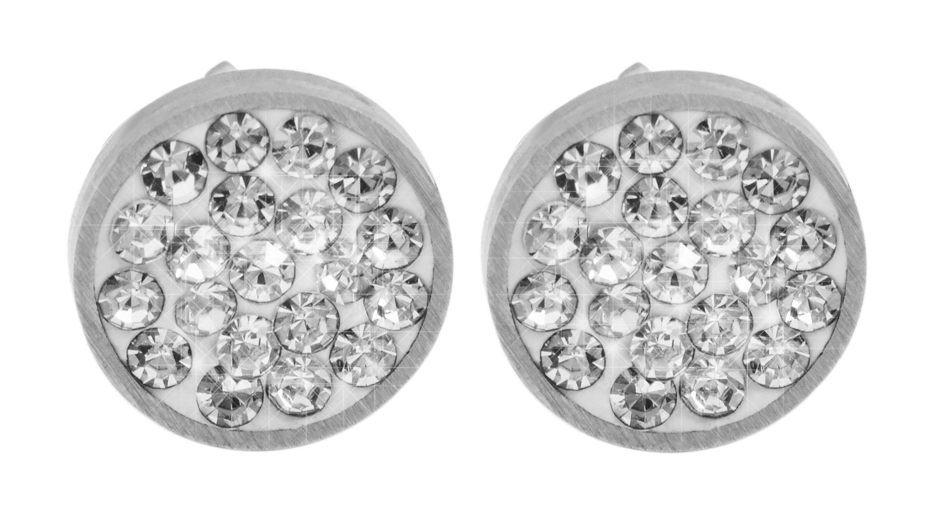 Adelia´s Paar Ohrhänger »Ohrringe – Ohrstecker aus Edelstahl mit Strass Steinchen« Ein Geschenk, das Freude macht