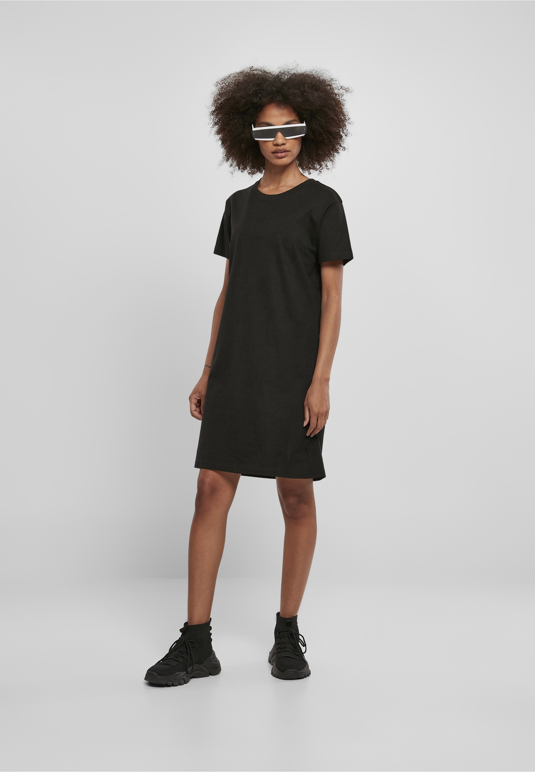 URBAN CLASSICS A-Linien-Kleid »Urban Classics Damen Ladies Recycled Cotton Boxy Tee Dress« 1 Stk. tlg.