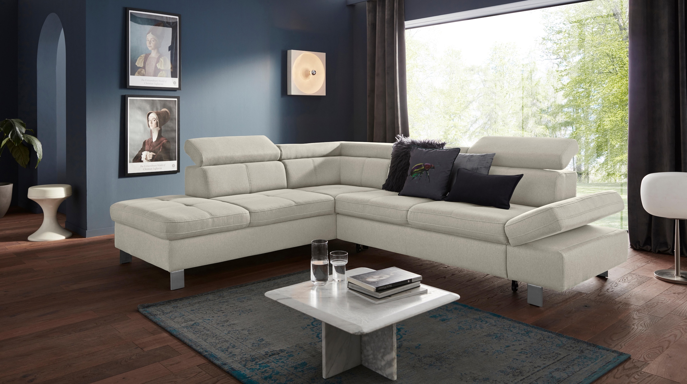 exxpo - sofa fashion Ecksofa "Fiji, L-Form", mit Kopf- bzw. Rückenverstellu günstig online kaufen