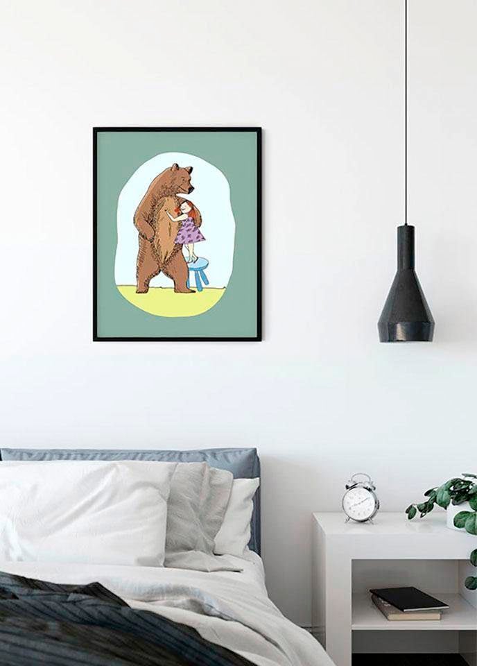 Poster »Lili and Bear«, Figuren, (1 St.), Kinderzimmer, Schlafzimmer, Wohnzimmer