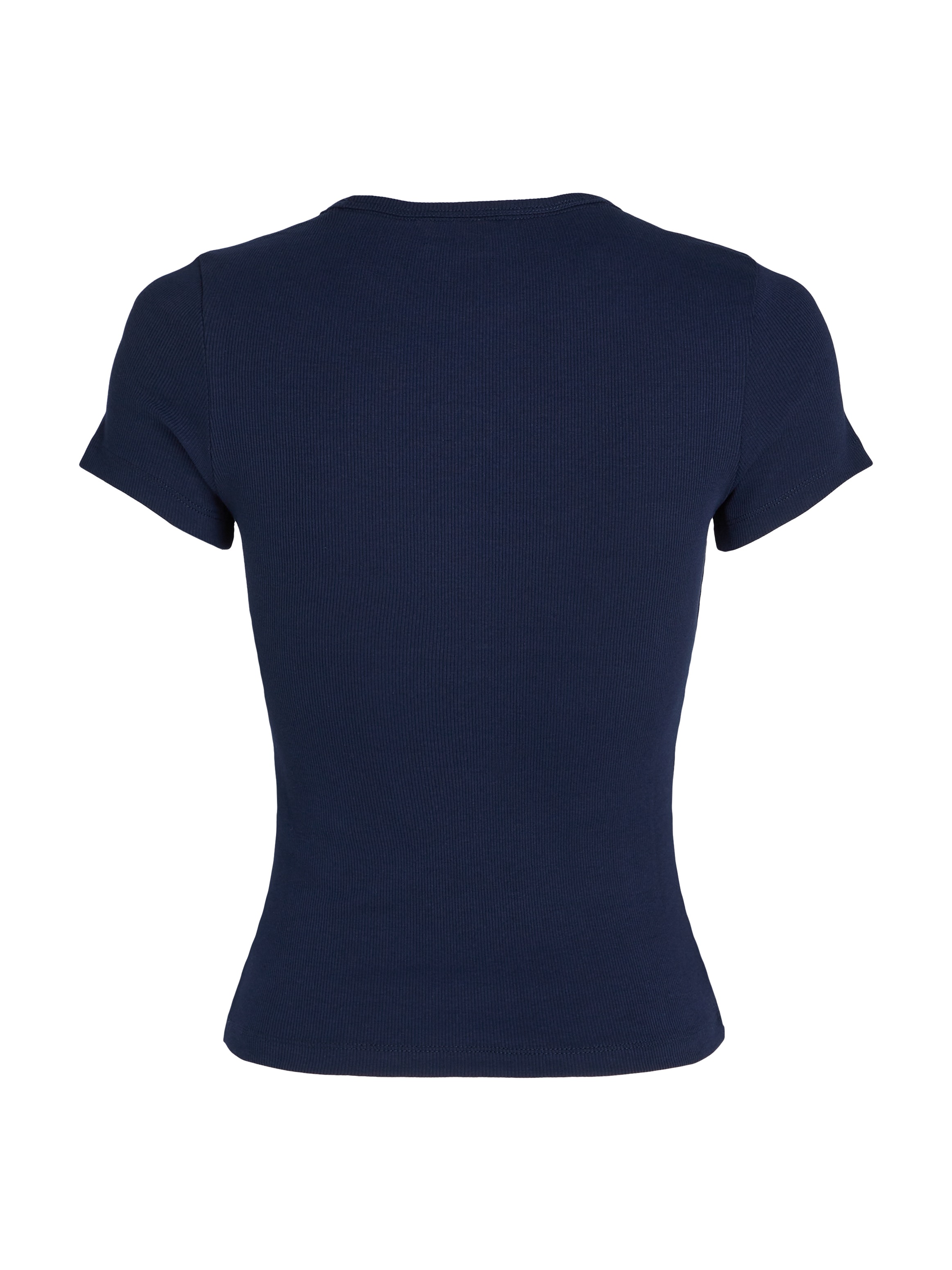 Tommy Jeans T-Shirt »TJW SLIM BADGE RIB TEE«, in Rippoptik