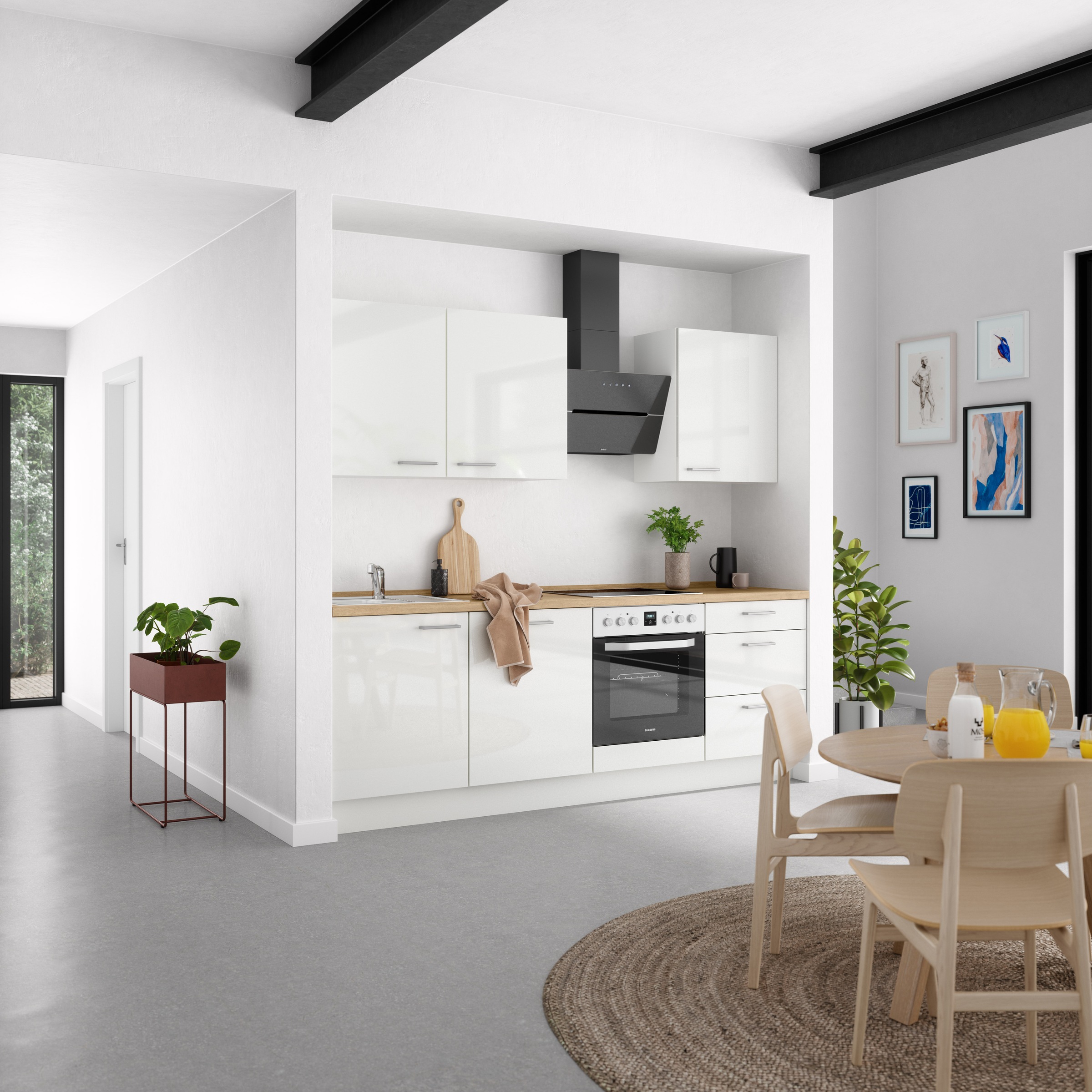 nobilia® Küchenzeile »"Flash II"«, vormontiert, Ausrichtung wählbar, Breite 240 cm, wahlw. mit E-Geräten