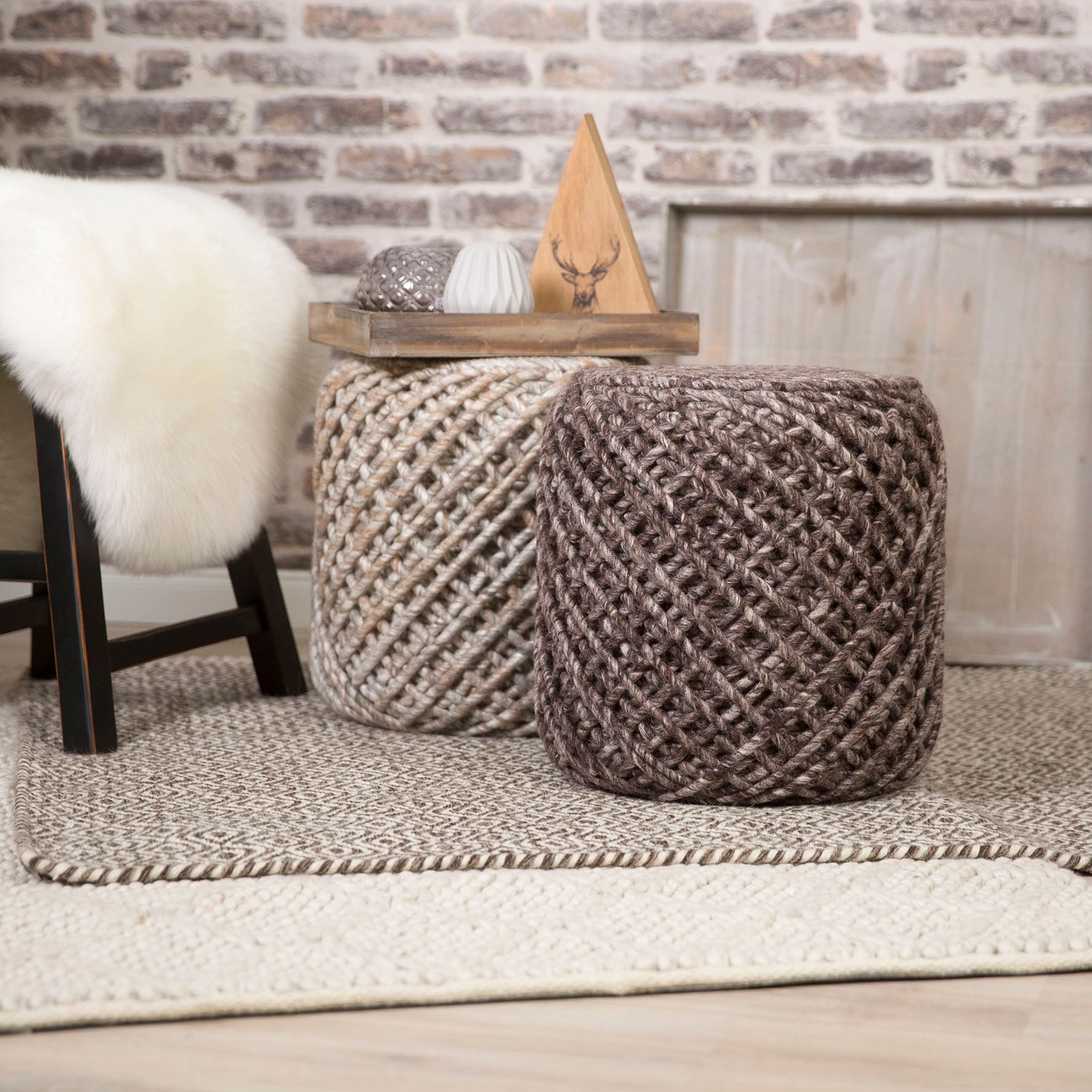 40x40 Teppich Pouf Royal 888 von Obsession coffee günstig online kaufen