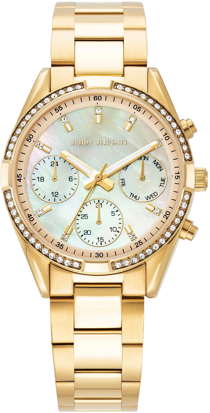 Multifunktionsuhr »Julie Julsen Sport Multi Gold, JJW3100YGM«, Quarzuhr, Armbanduhr,...