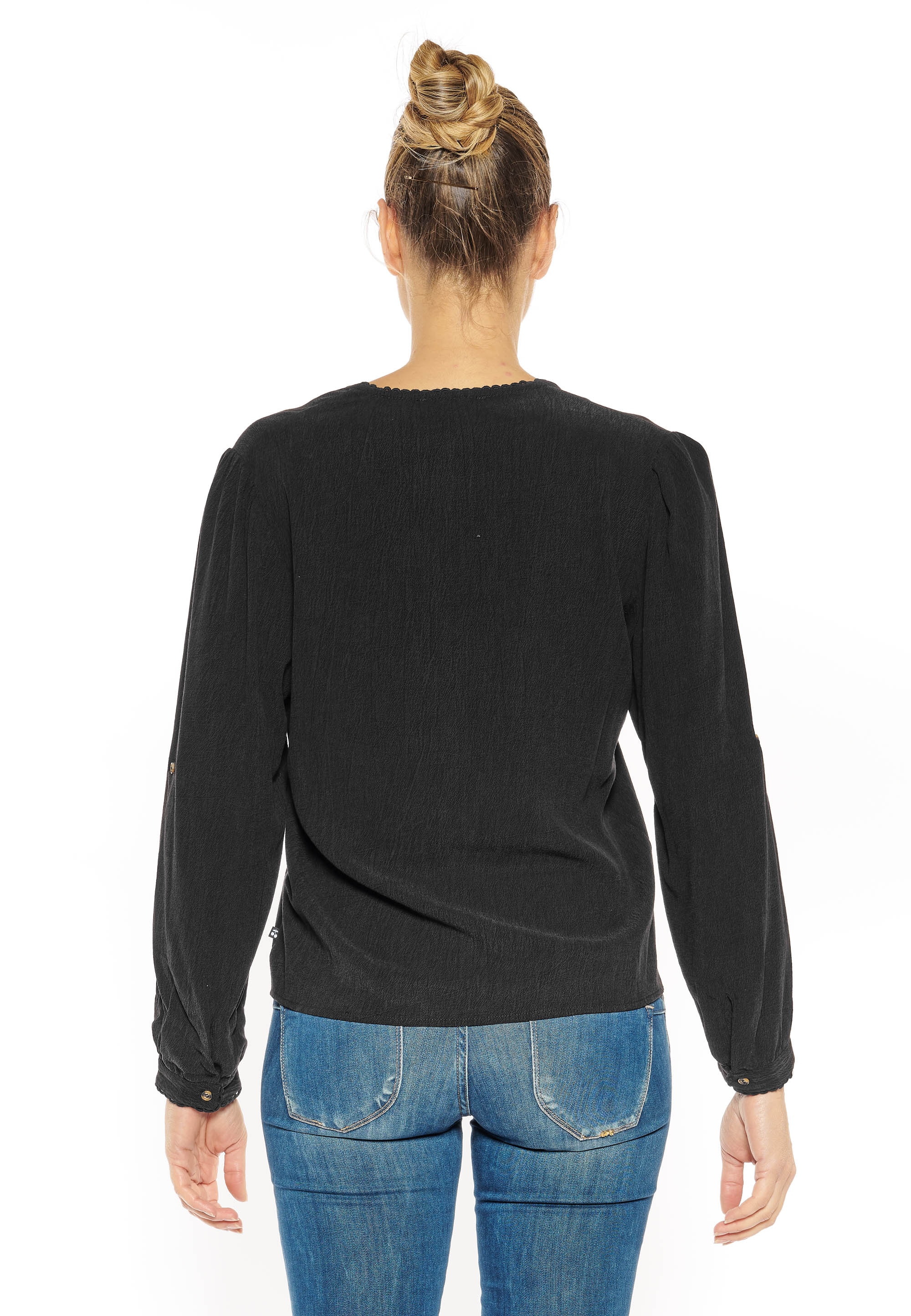 Le Temps Des Cerises Strickjacke »GANDA«, mit dezentem Spitzenbesatz