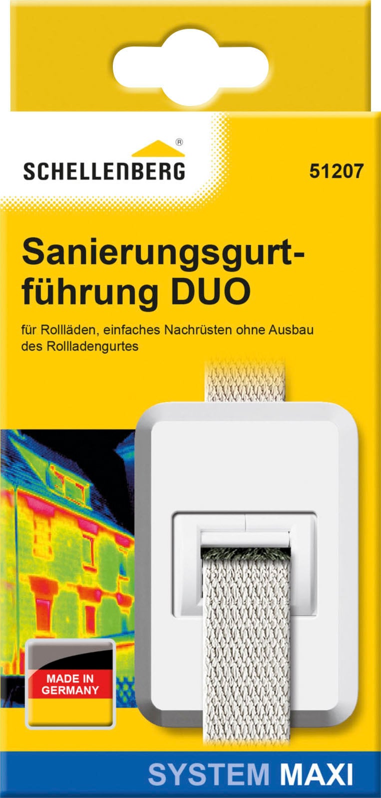 SCHELLENBERG Rollladen-Gurtführung »Sanierungsgurtführung DUO Maxi«, (1 St.),  mit Bürstendichtung ideal für Sanierungsarbeiten, 60x85x20 mm | BAUR