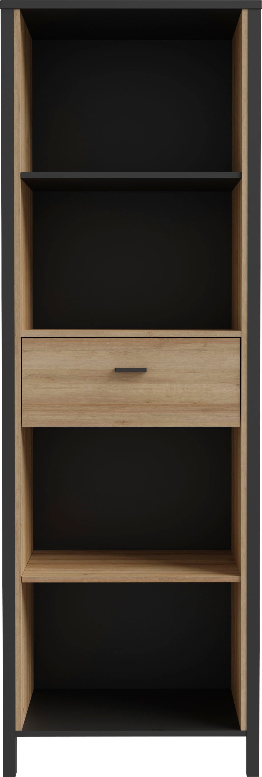 FORTE Aktenregal »High Rock«, mit Tür, 4 offene Fächer, Industrial-Stil, 65x194 cm