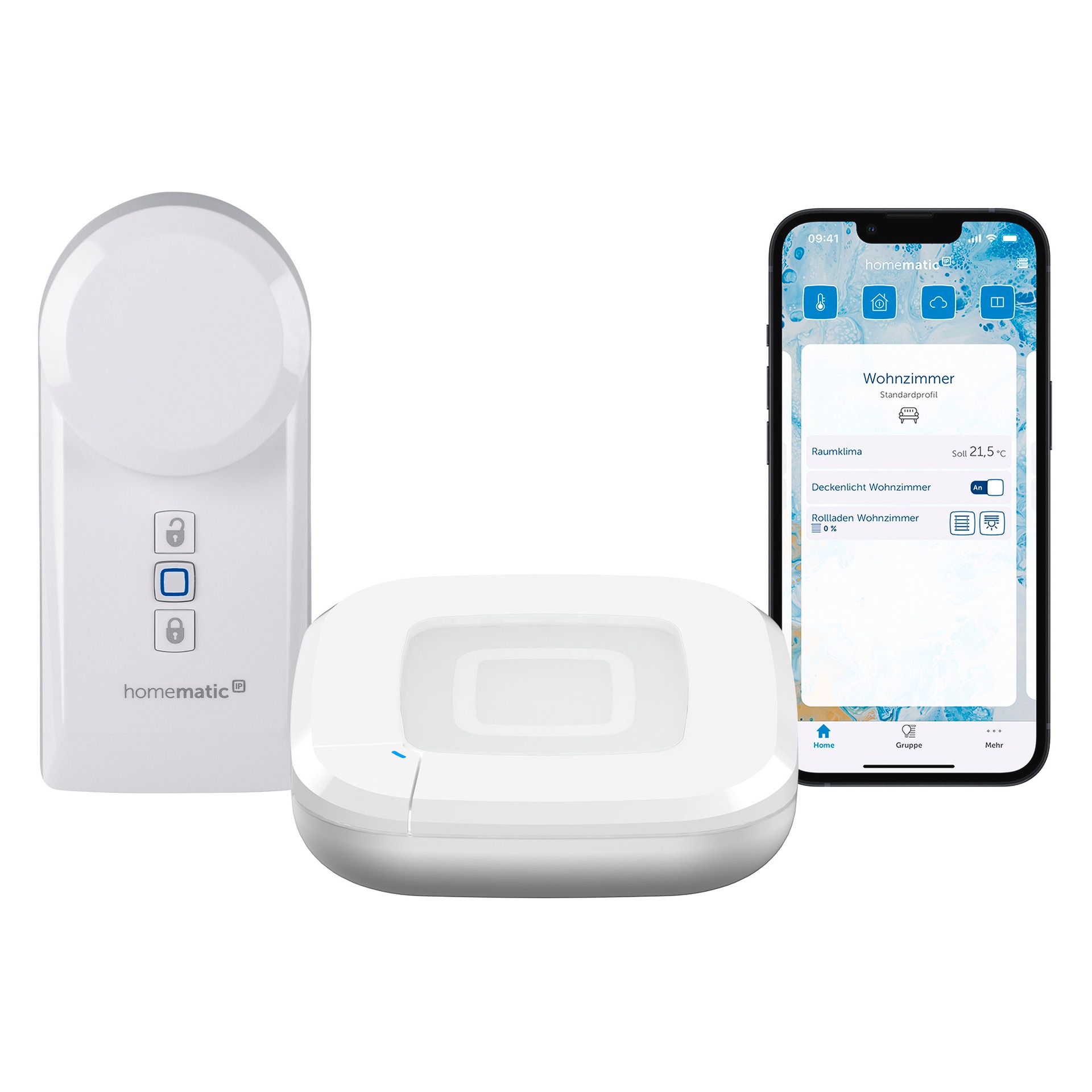 HOMEMATIC IP Smart-Home-Zubehör "Starter Bundle Zutritt", B:31cm H:12cm T:37cmweiß, Smart-Home-Stationen