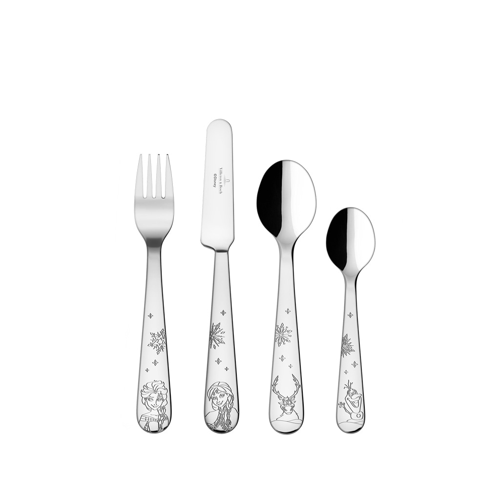 VILLEROY & BOCH Kinderbesteck "Kinderbesteck-Set Disney Frozen edelstahl", 1, silber, Essbesteck-Sets, Spülmaschinenfest