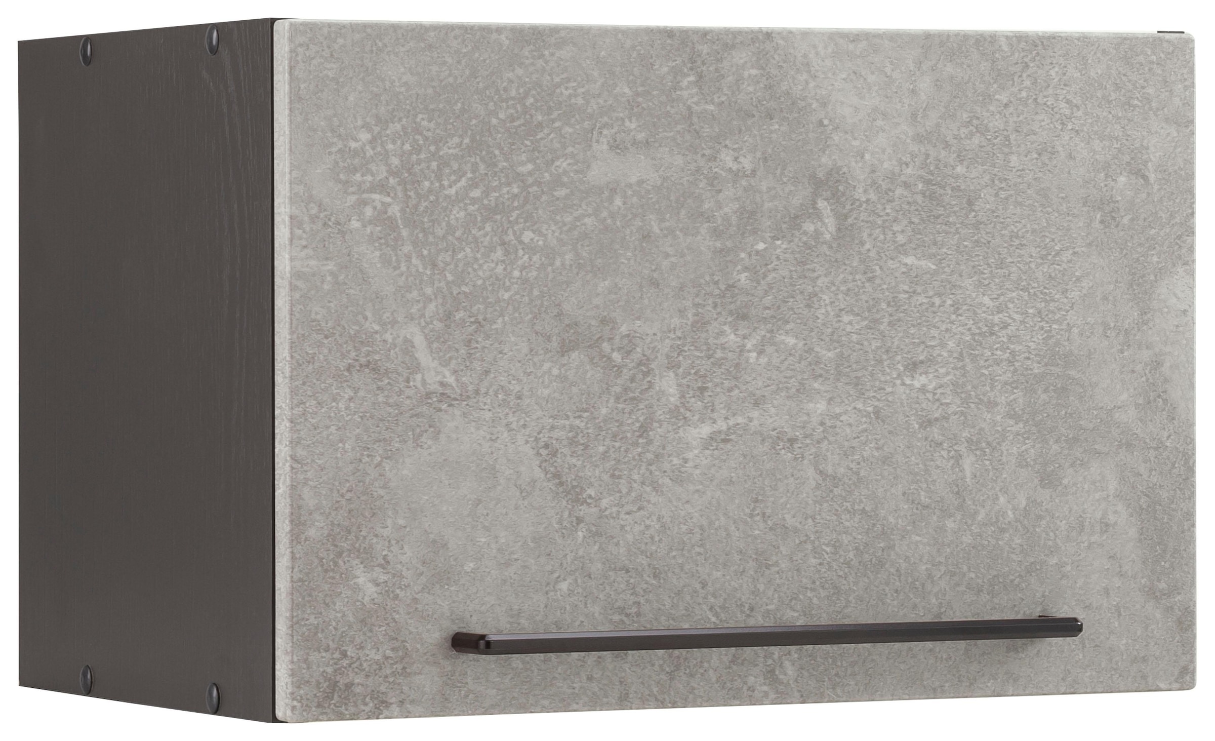 KOCHSTATION Klapphängeschrank »KS-Tulsa«, 50 cm breit, mit 1 Klappe, schwarzer Metallgriff, MDF Front