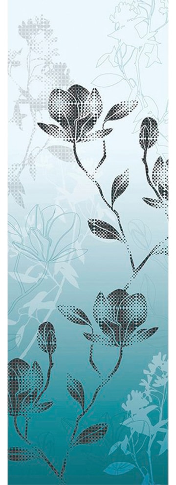 Architects Paper Fototapete "Mystic Blossoms Blue" Floral Tapete Natur Türkis Weiß Panel 1,00m x 2,80m