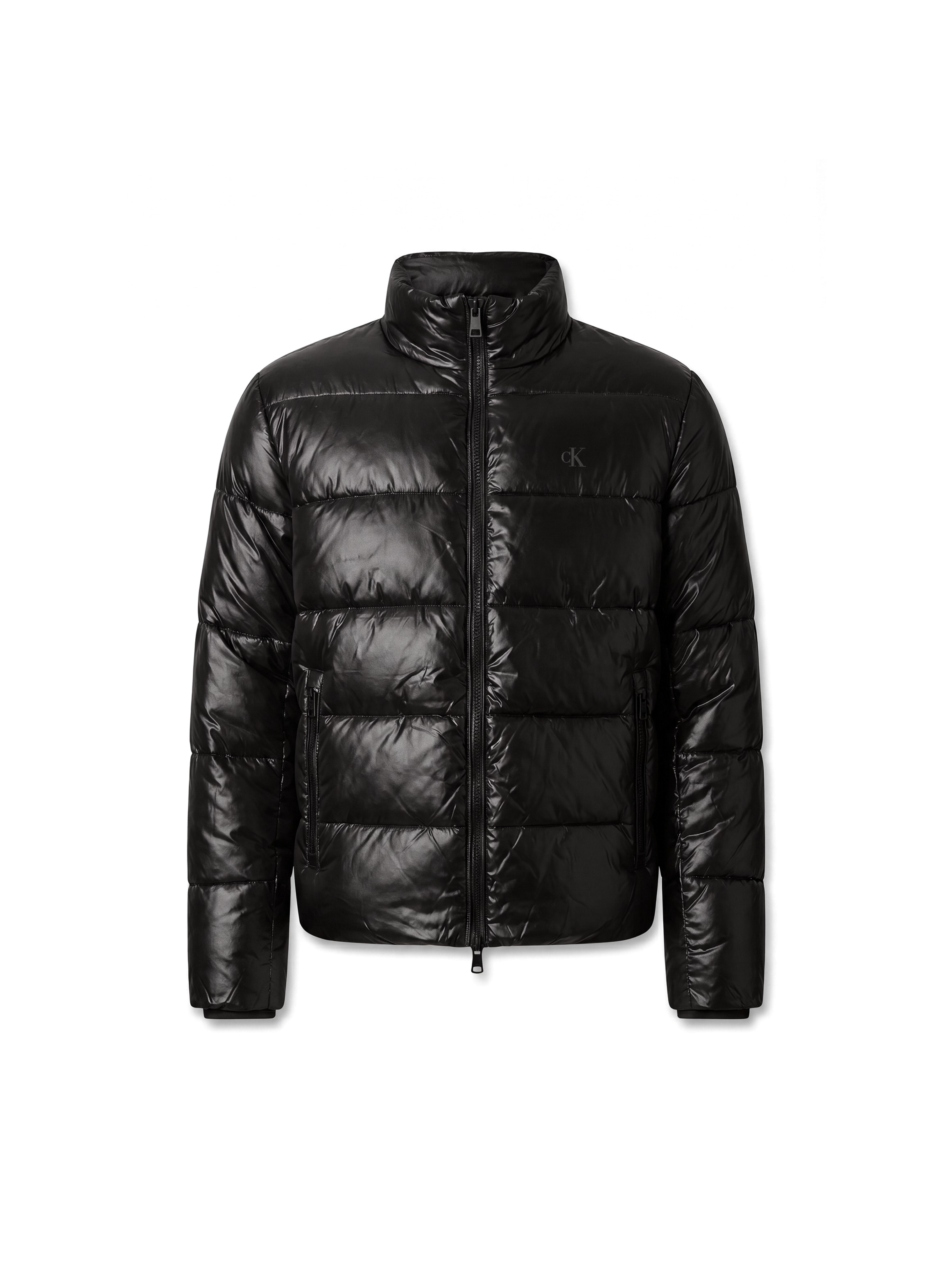 Calvin Klein Jeans Steppjacke »HIGH SHINE NYLON PUFFER« ohne Kapuze Regular fit mit Stehkragen