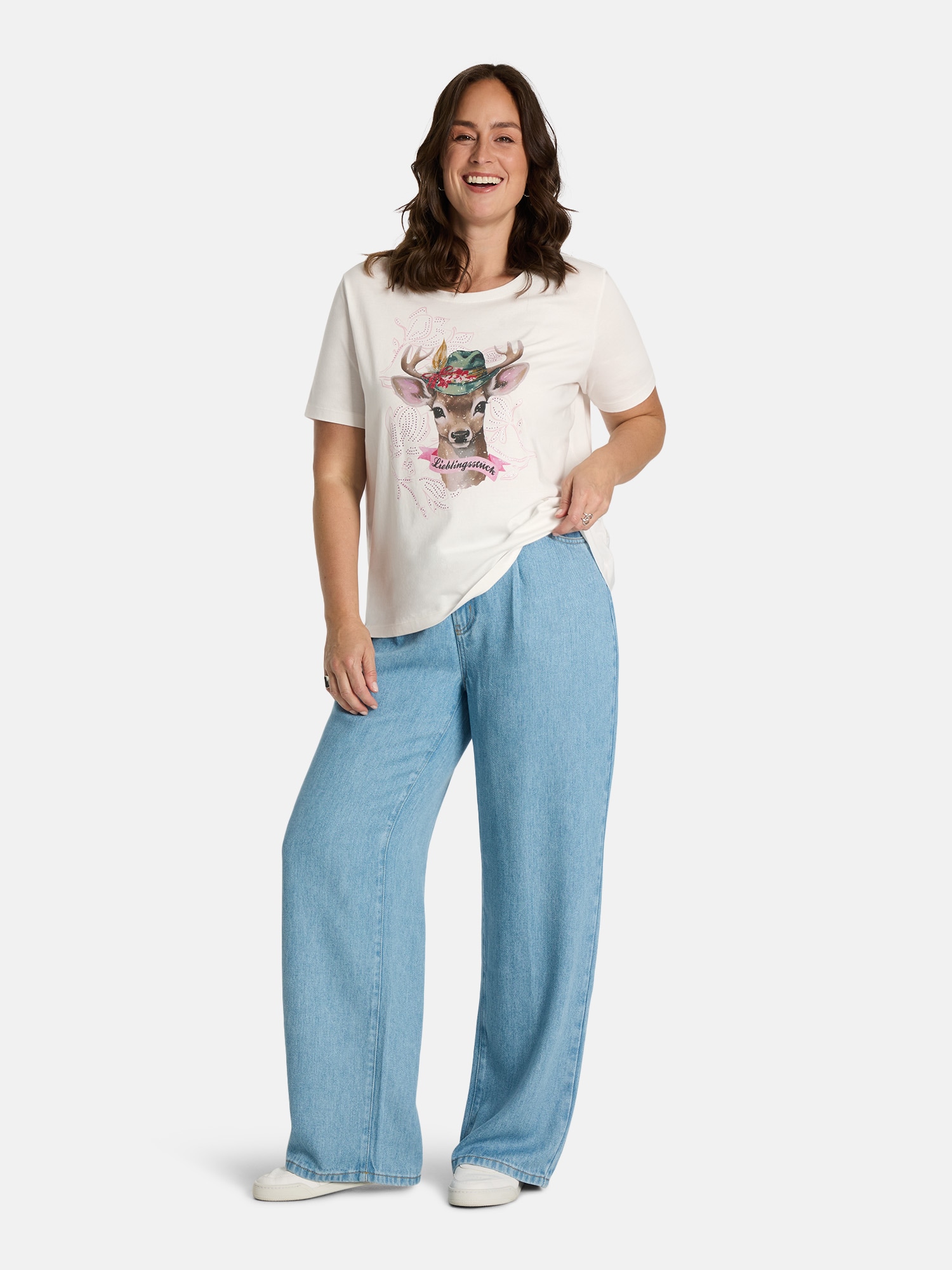 Lieblingsstück Print-Shirt »Cara«, in Rundhalsform mit Hotfix Frontmotiv