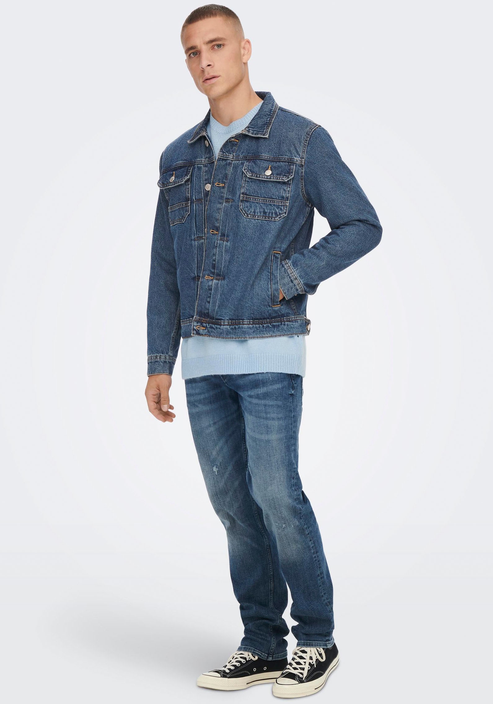 ONLY & SONS Jeansjacke »ONSDUKE M. BLUE 3518 JACKET«