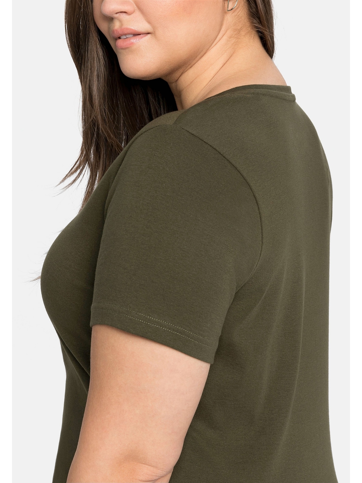 V-Ausschnitt Sheego T-Shirt für »Große bestellen mit Größen«, BAUR |