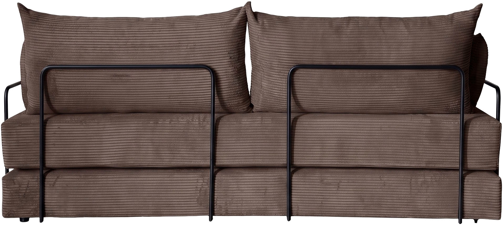 OTTO home Schlafsofa »Benny, Gästebett 181x198 cm, in 2 Qualitäten mit Zierkissen« CLASSIC - Bonnellfedern - ideal als Gästebett