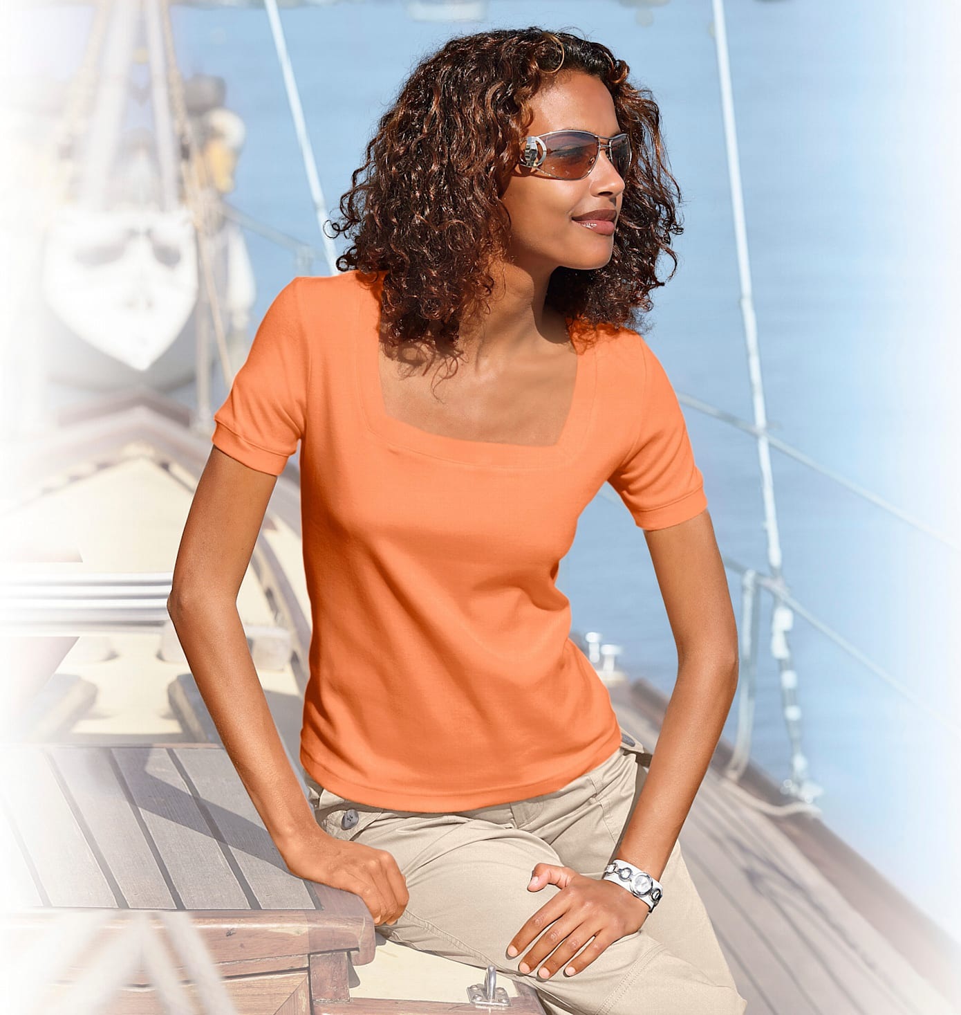 heine Kurzarmshirt »Carré-Shirt«, (1 tlg.)