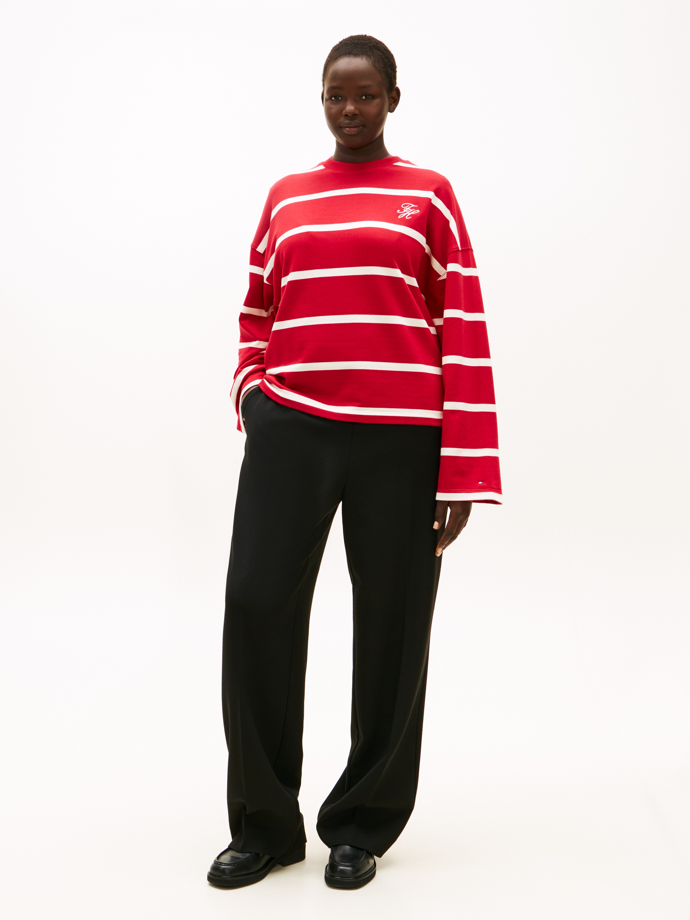 Thumbnail - Tommy Hilfiger Curve Sweatshirt "CRV TH SCRIPT MDRN TERRY SWTSHRT", in großen Größen