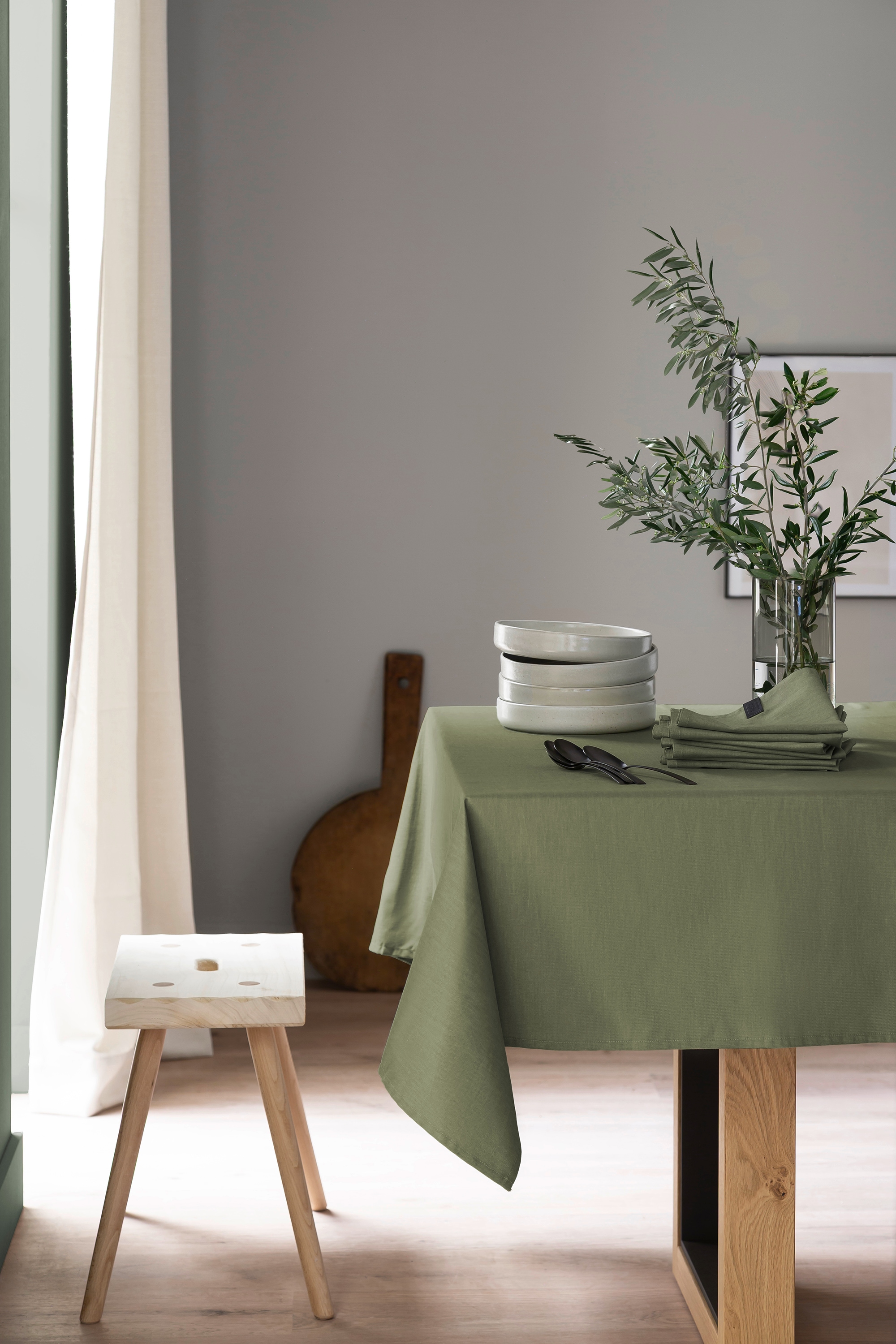 SCHÖNER WOHNEN-Kollektion Tischdecke "Base" aus reiner, sanforisierter Baumwolle