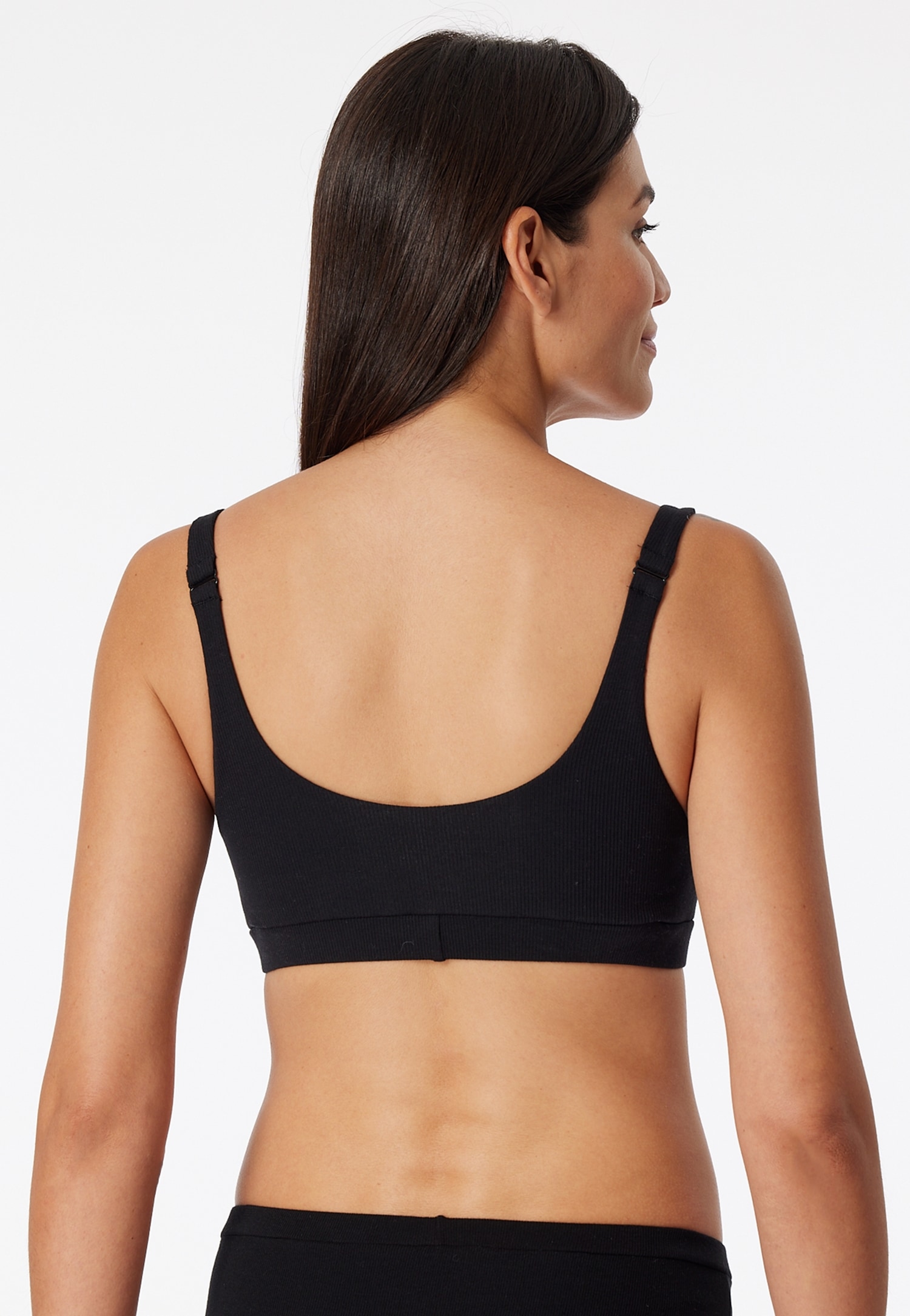 Schiesser Bustier »Pure Rib«, sanft stützendes Unterbrustband, Doppelripp-Qualtiät, elastisch