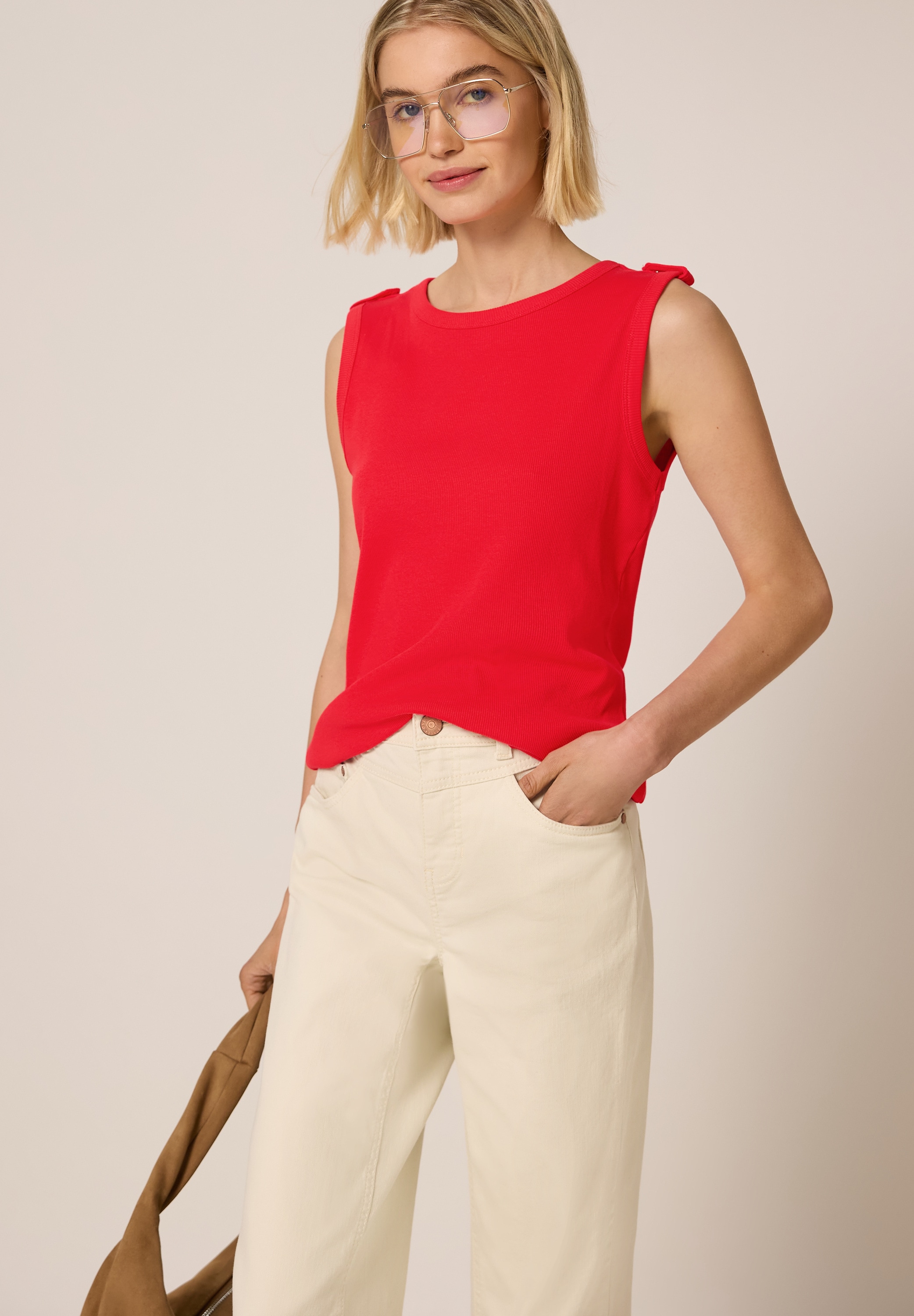 STREET ONE STUDIO Ripptanktop mit Rundhalsausschnitt