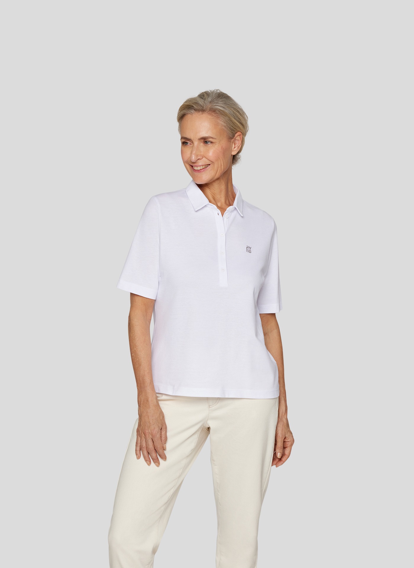 Rabe Print-Shirt "Rabe Poloshirt mit halber Knopfleiste" günstig online kaufen