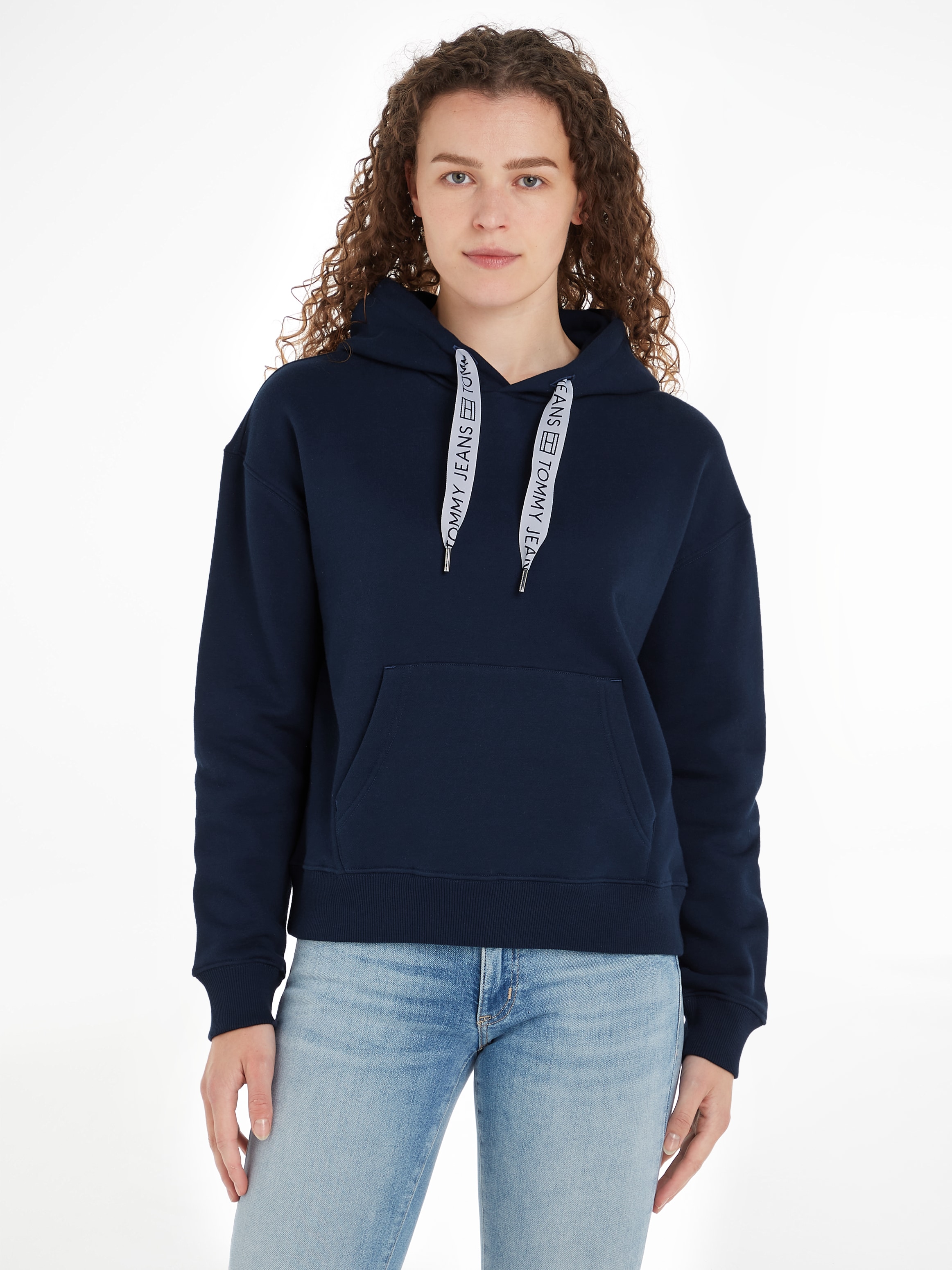 Tommy Jeans Curve Kapuzensweatshirt »TJW BXY LOGO DRAWCORD HOODIE EXT«, Große Größen