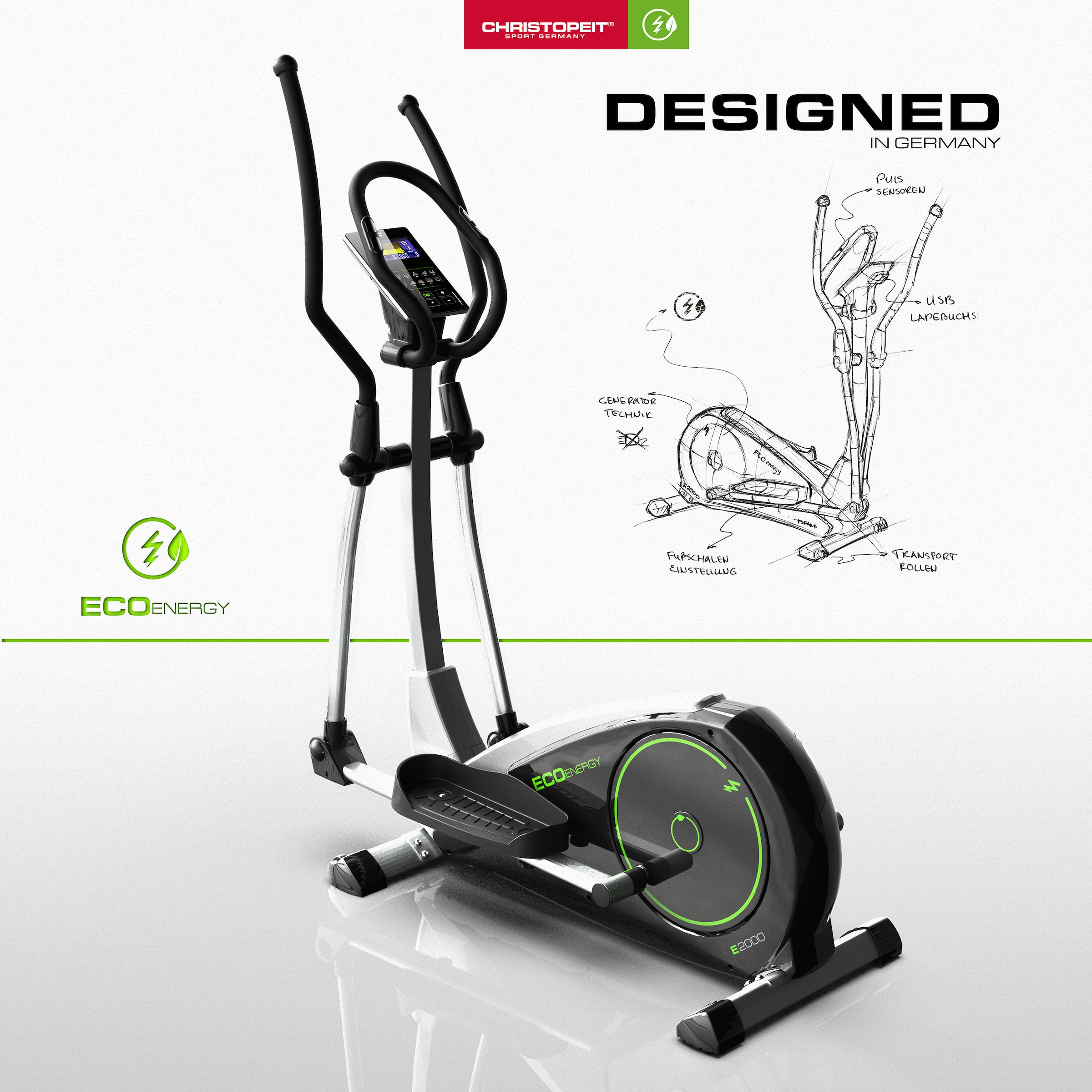 Christopeit Sport® Crosstrainer-Ergometer »Eco 2000"«