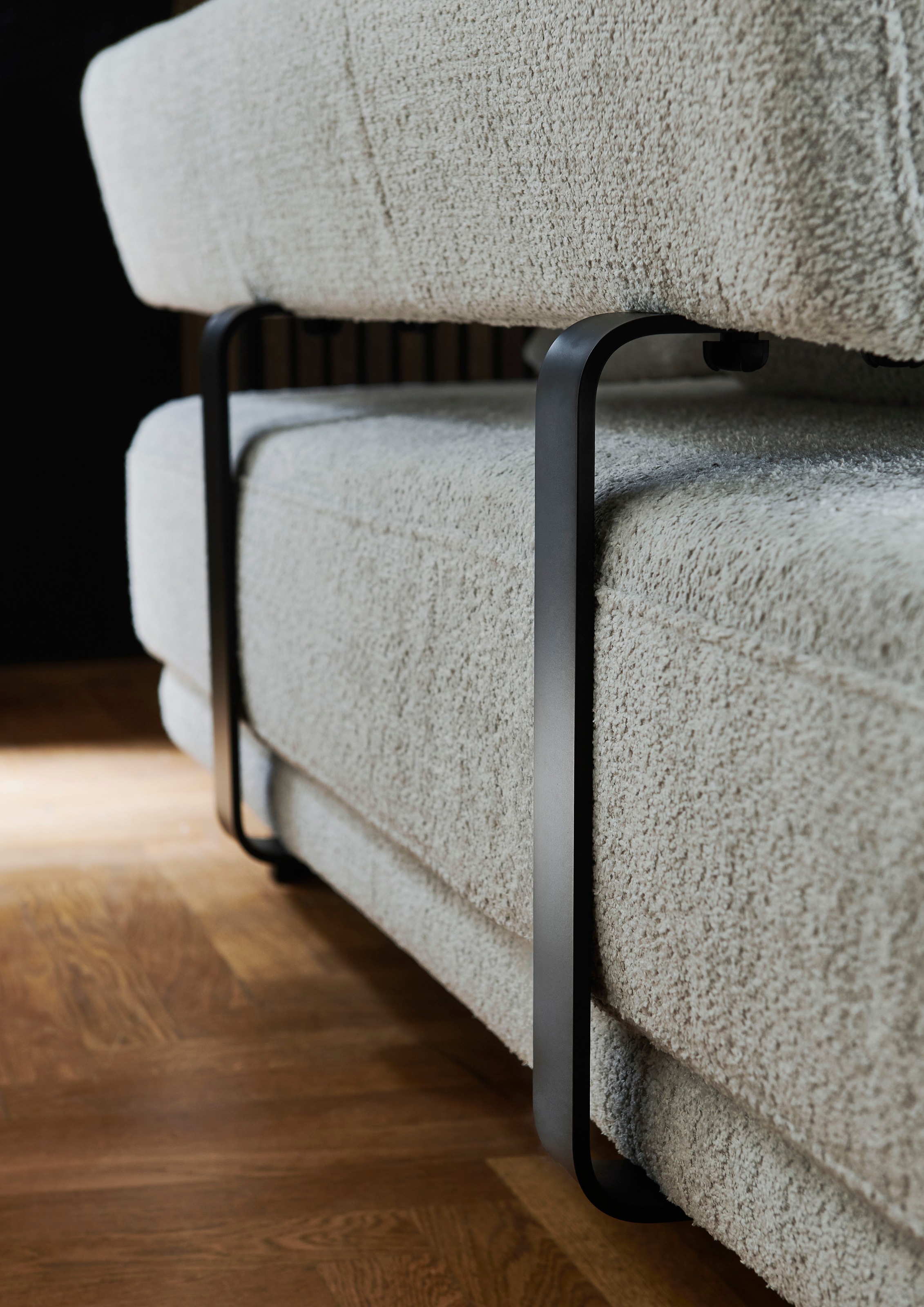 HUKLA Ecksofa »HU-HP18064 L-Form«, (Set), Optional mit motorischer Vorziehbank, stylische Reling