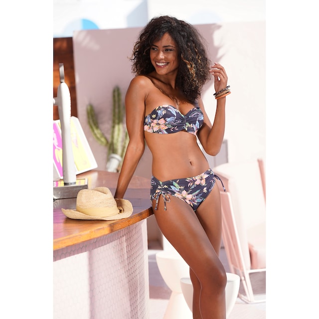 LASCANA Bügel-Bandeau-Bikini-Top »Malia«, mit tropischem Print online  bestellen | BAUR