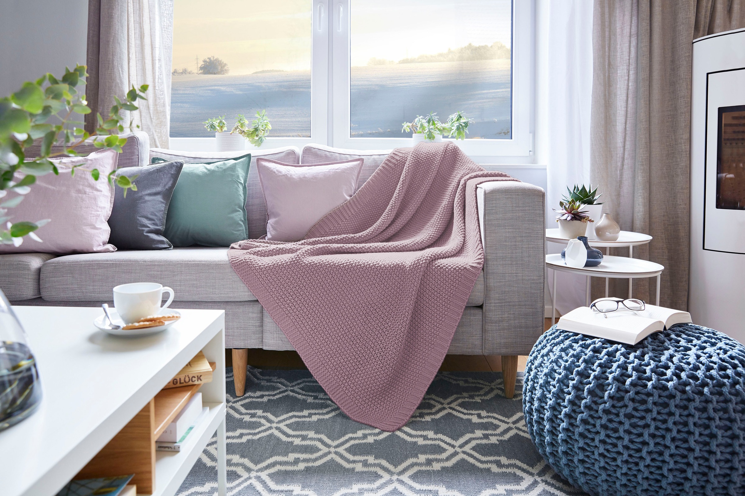 Primera Wohndecke "Strick" mit einer hochwertigen Randverarbeitung, Kuschel günstig online kaufen