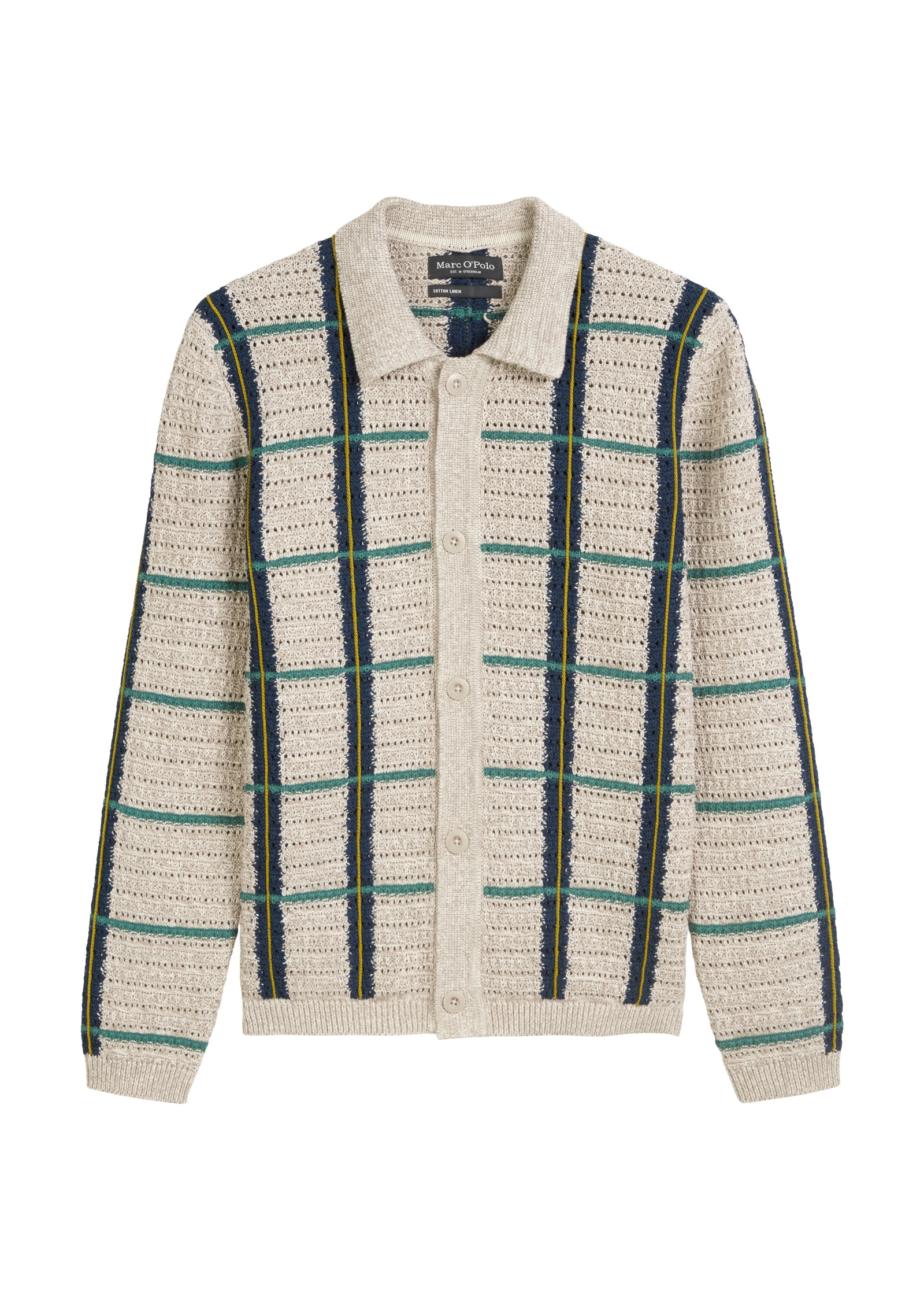 Marc O'Polo Cardigan »aus Bio-Baumwoll-Leinen-Mix«