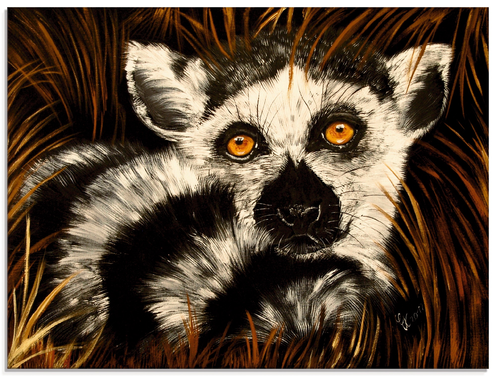 Artland Glasbild »Lemur II«, Wildtiere, (1 St.), in verschiedenen Größen