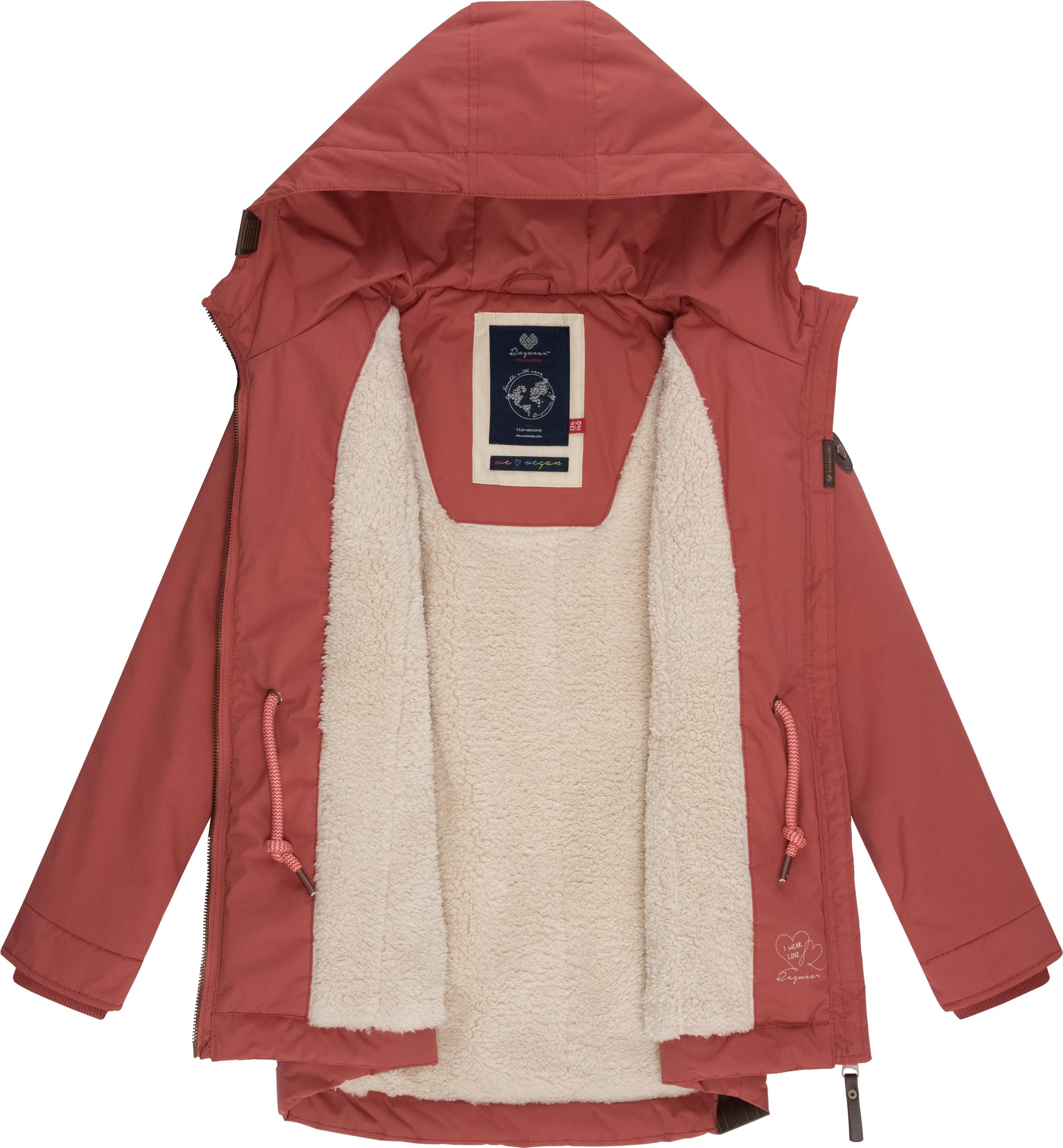 Winterjacke Jacke mit »Layra«, Teddyfell-Innenfutter bestellen online Kapuze, warmem flauschig mit | BAUR Ragwear