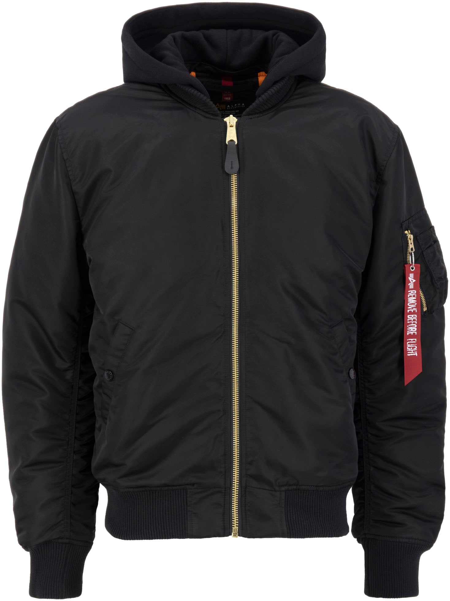 Alpha Industries Bomberjacke "MA-1 ZH Back EMB", mit Kapuze